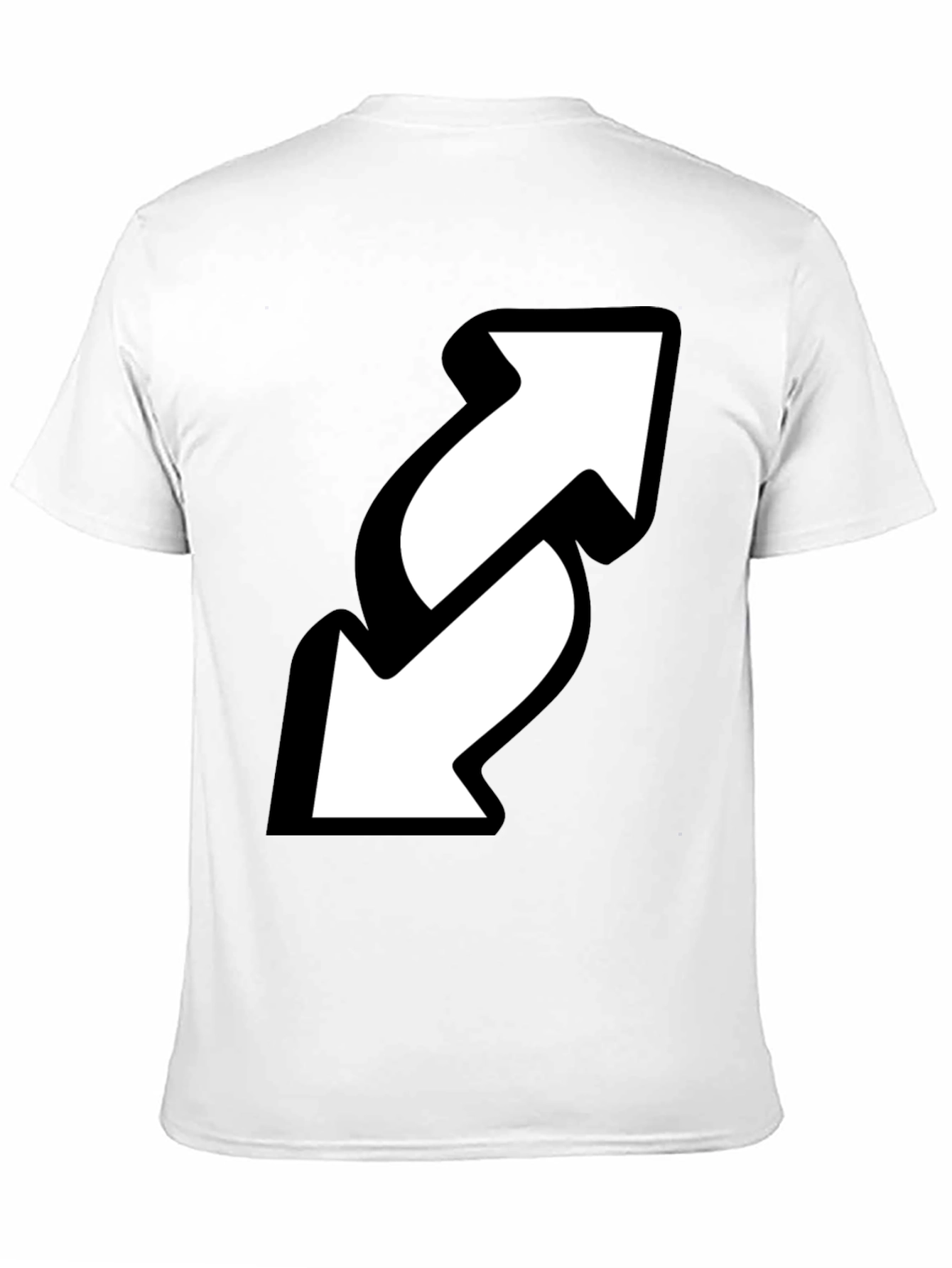 Reverse Arrow Black T-Shirt - Novelty Graphic Tee