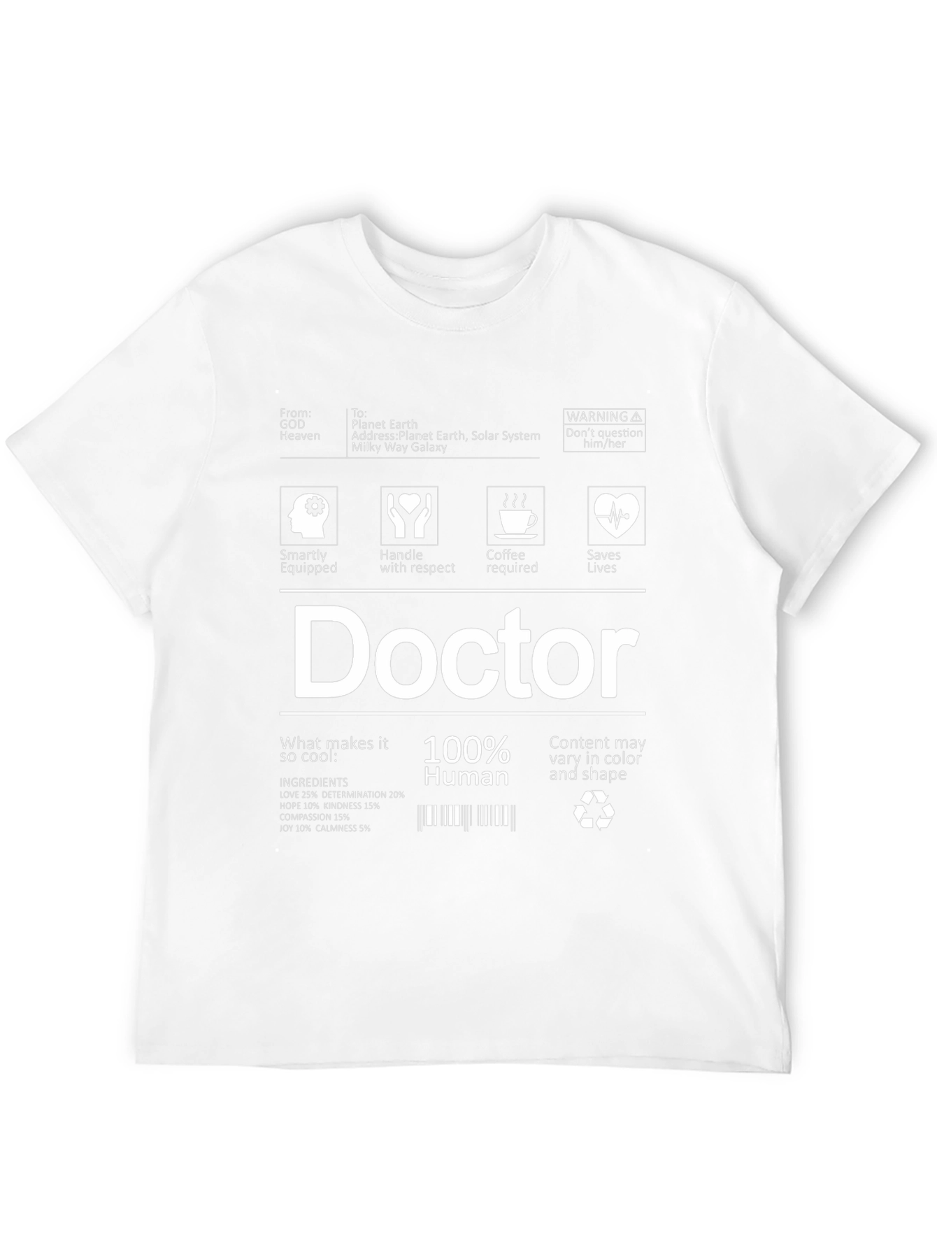 Doctor 100% Human Graphic Novelty T-Shirt
