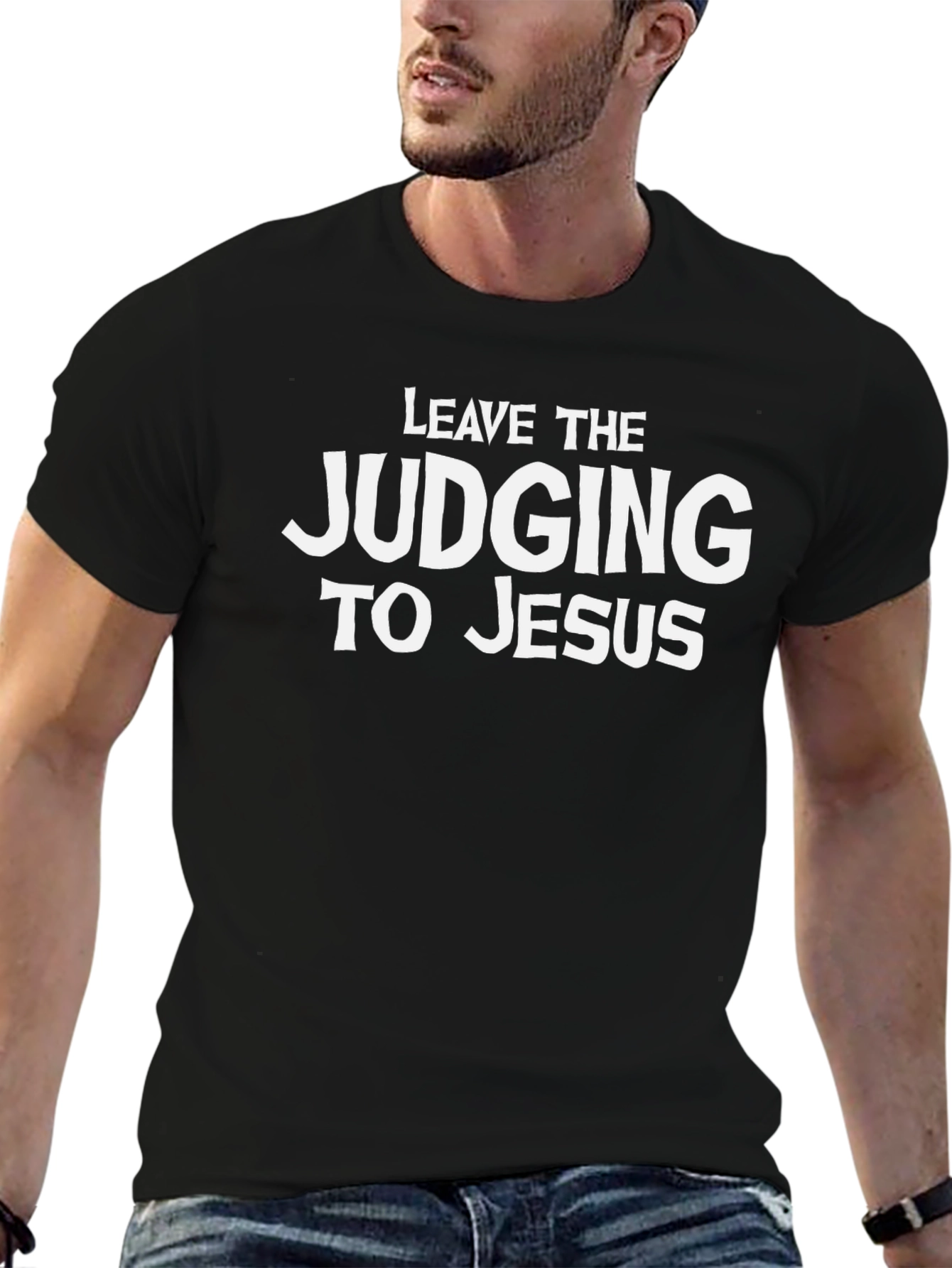 Leave the Judging to Jesus Black T-Shirt