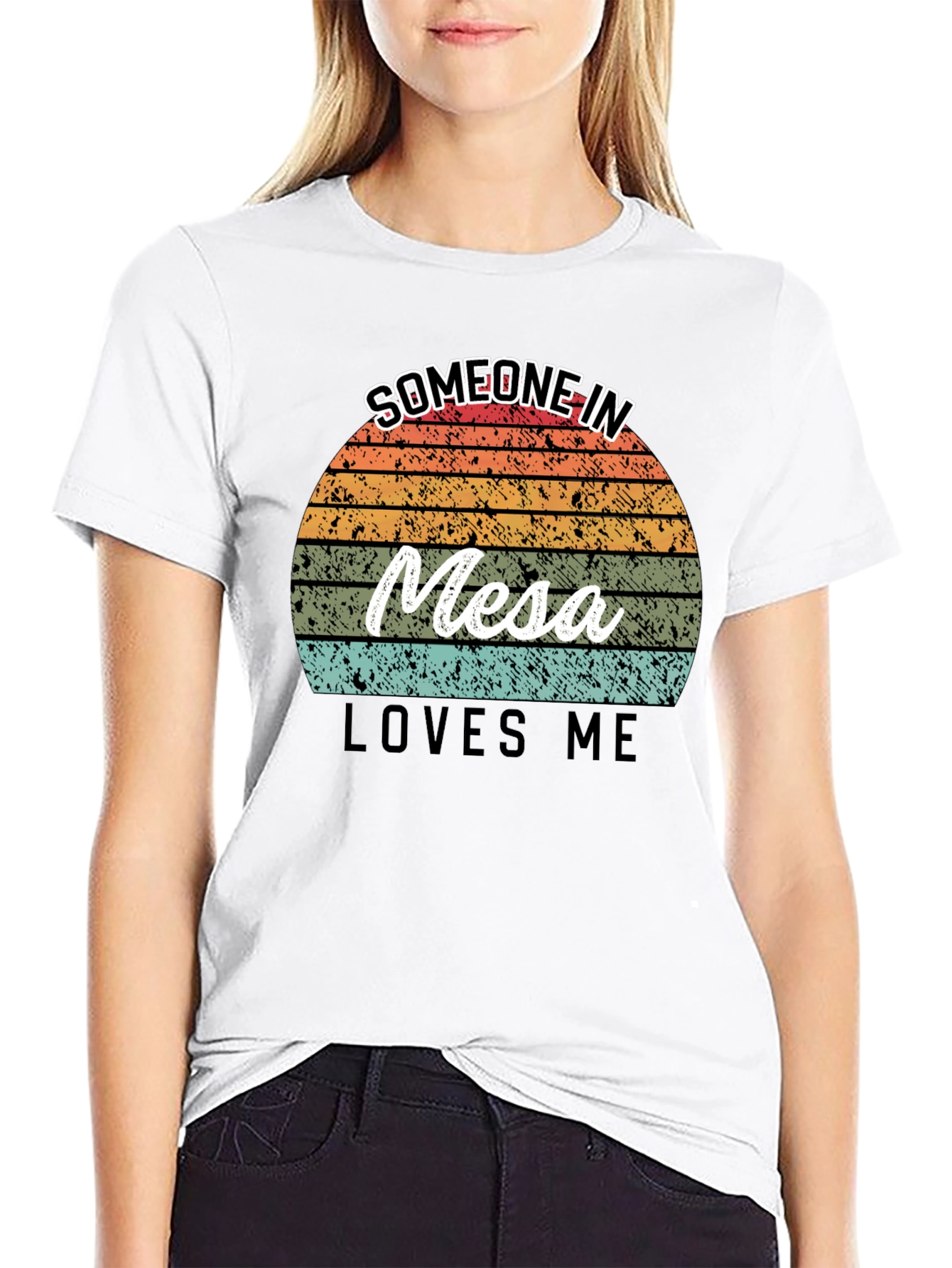 Someone in Mesa Loves Me Black T-Shirt