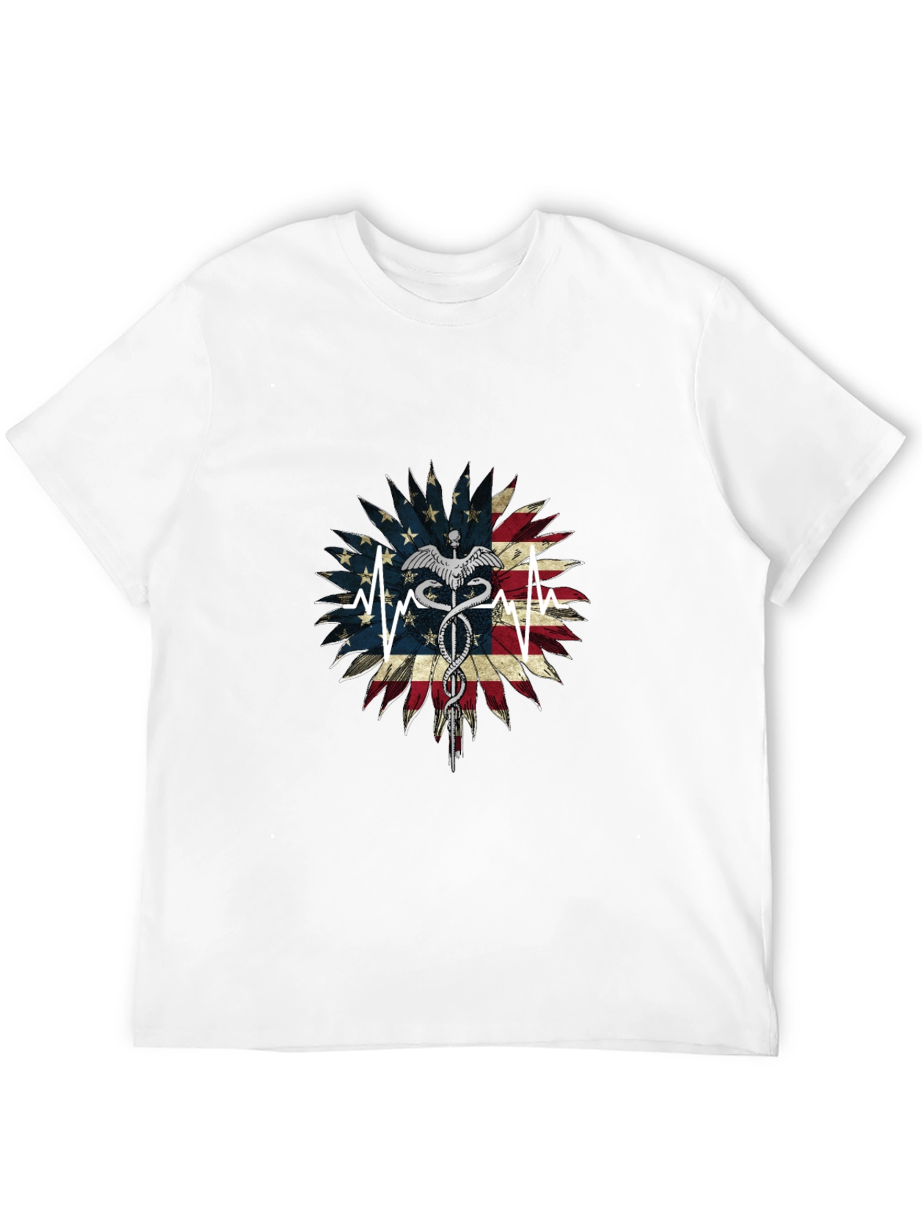 American Flag Caduceus Graphic Tee