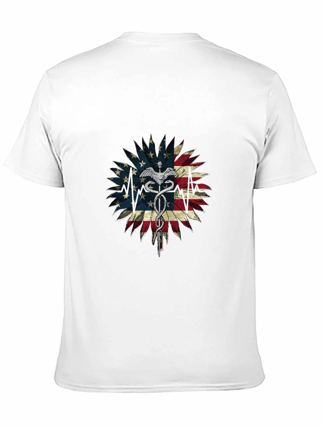 American Flag Caduceus Graphic Tee