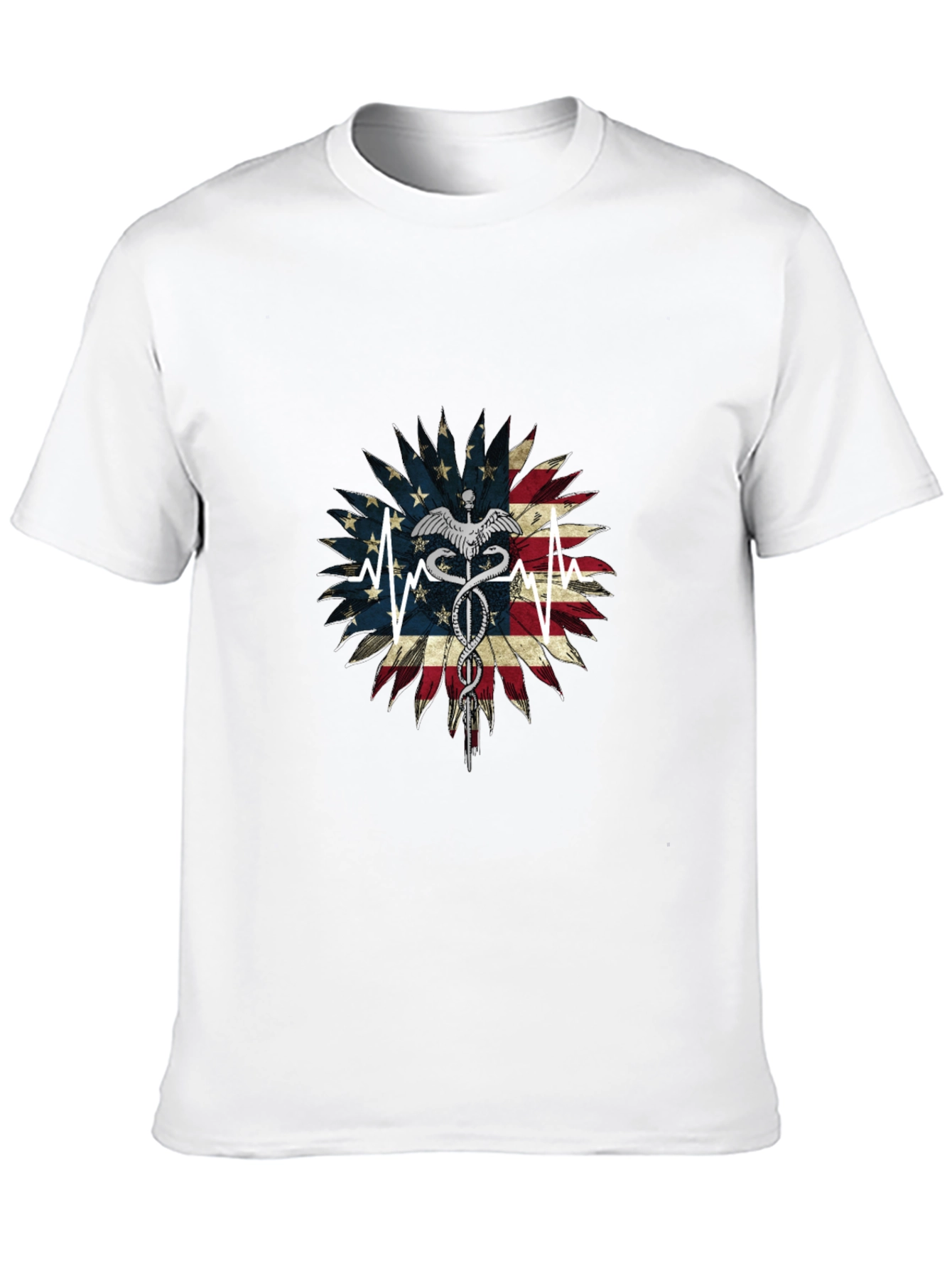 American Flag Caduceus Graphic Tee