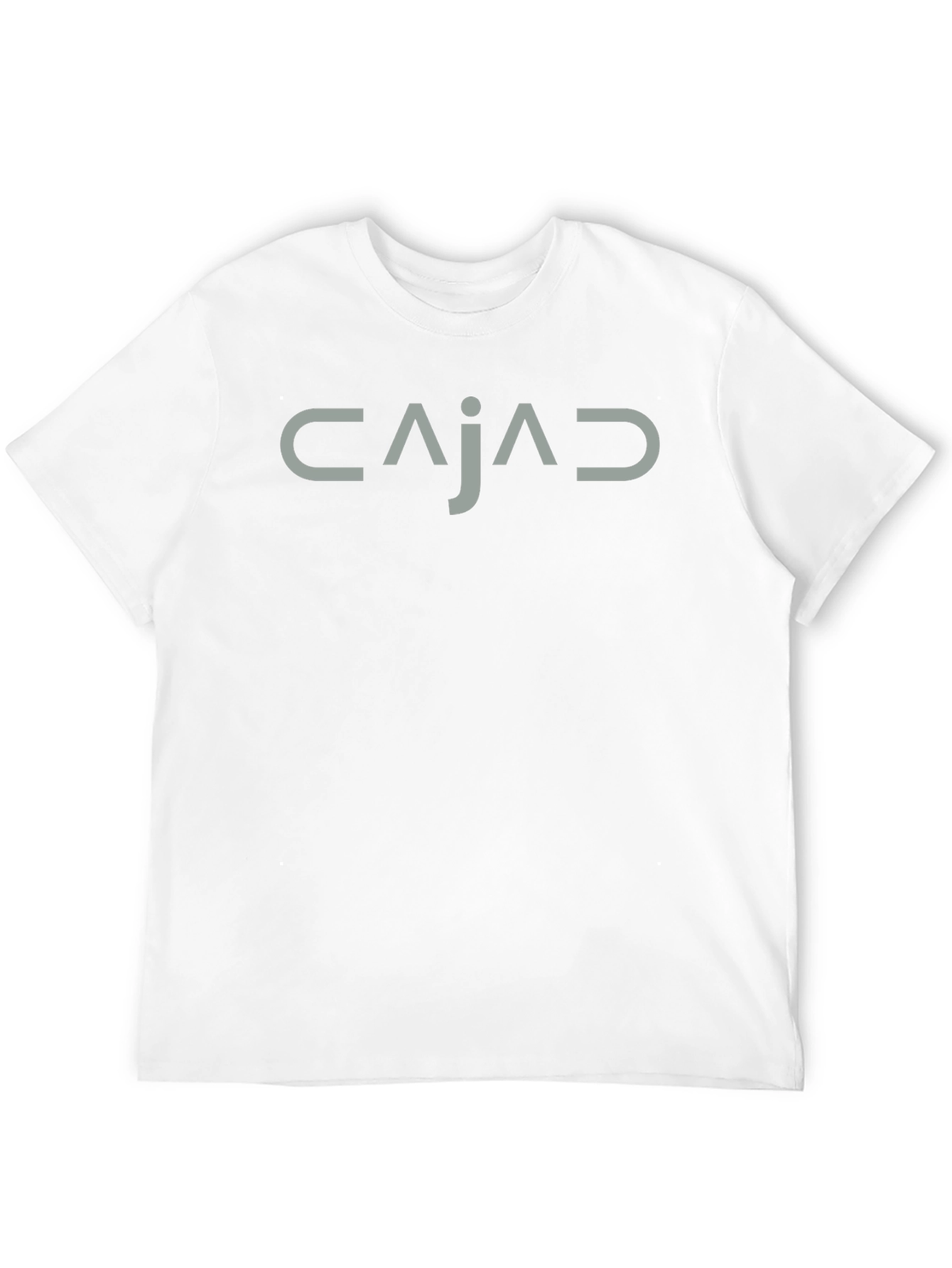 Minimalist Black T-Shirt with Gray Text Design