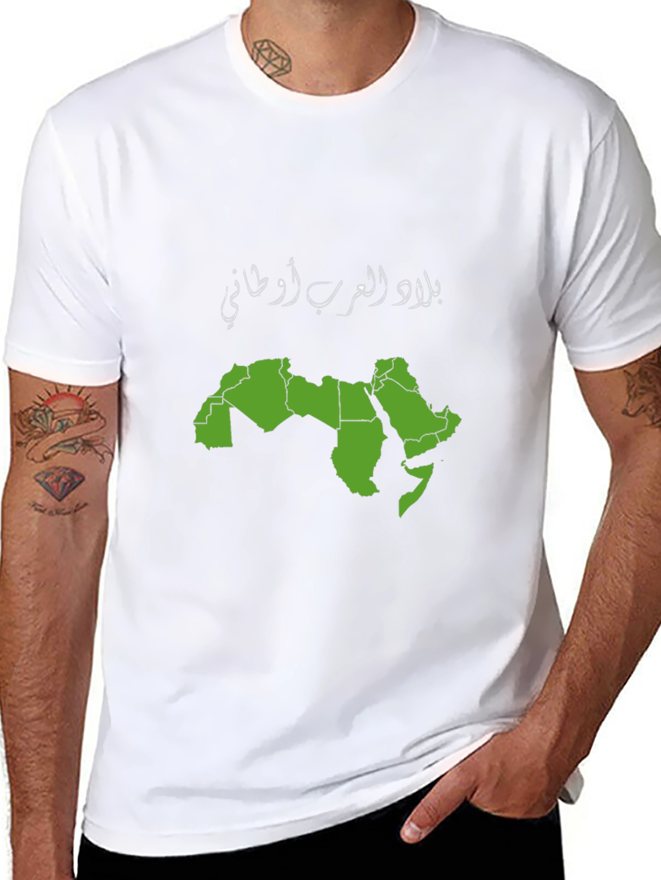 Arabic Map Black T-Shirt