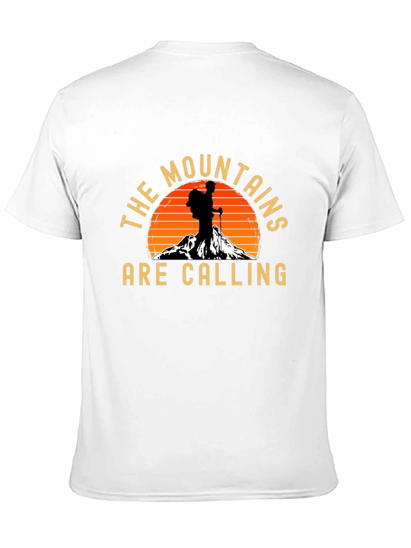 Mountains Are Calling Black Graphic Tee