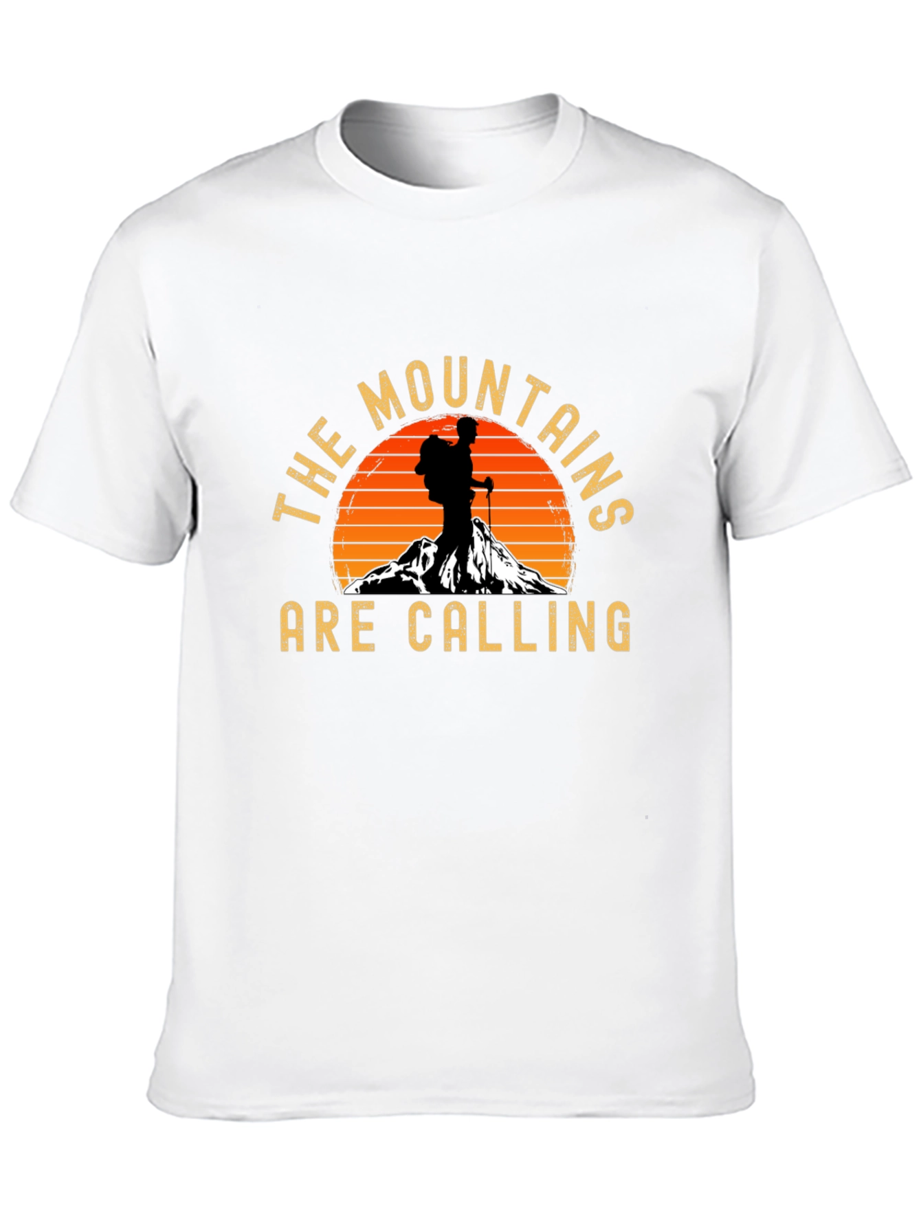 Mountains Are Calling Black Graphic Tee