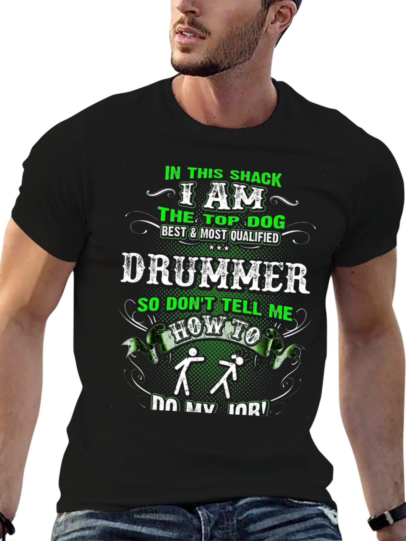 Top Dog Drummer T-Shirt - Musician Apparel