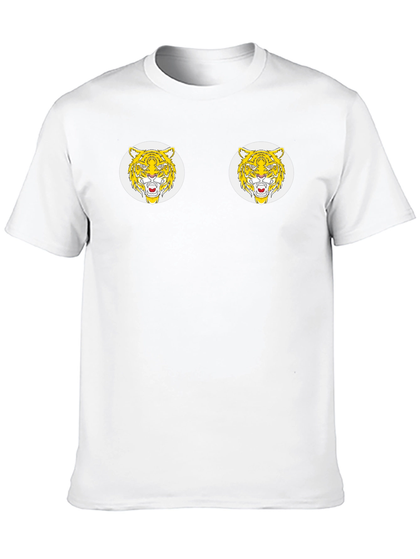 Tiger Face Graphic Print Black T-Shirt