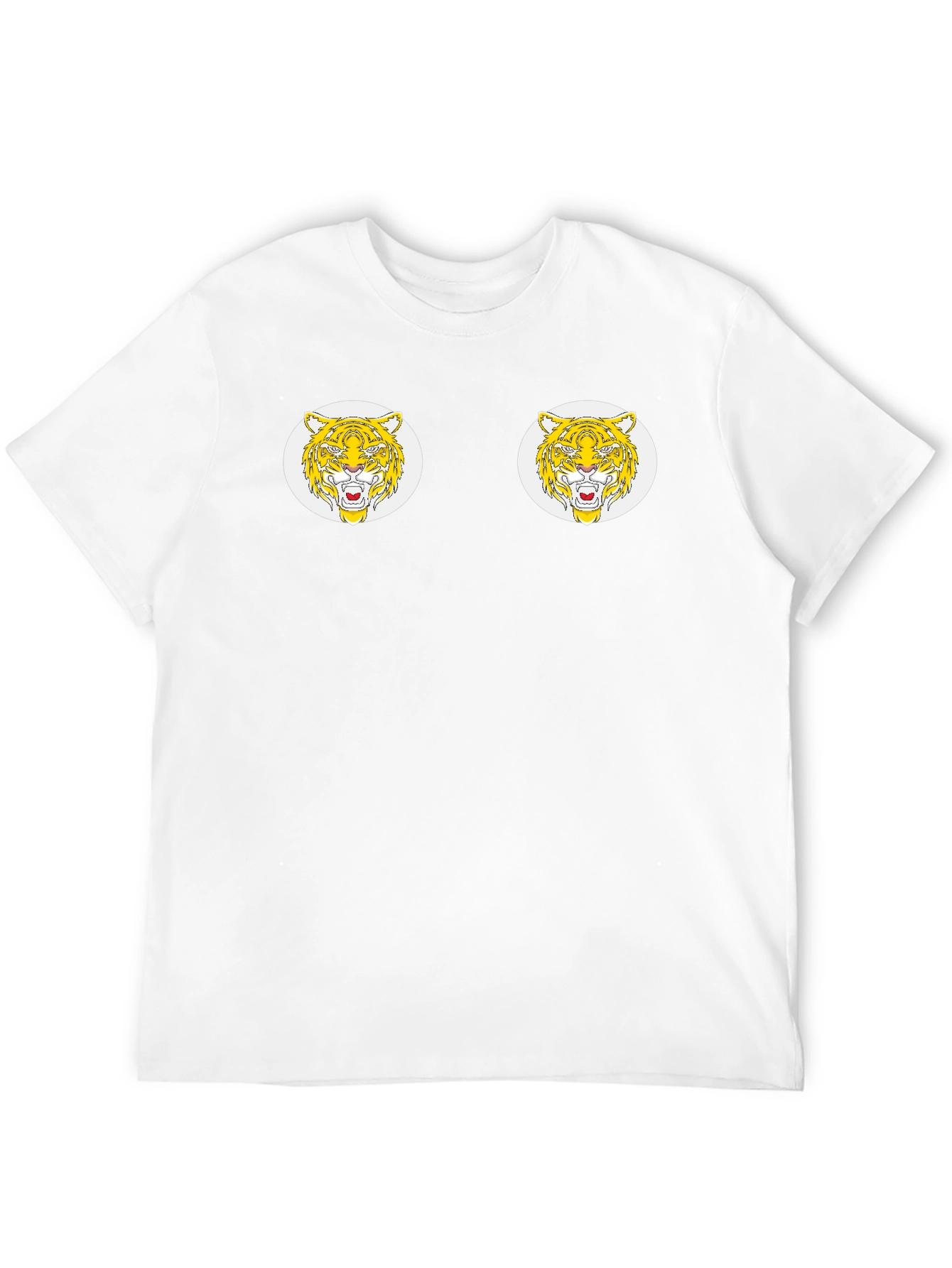 Tiger Face Graphic Print Black T-Shirt