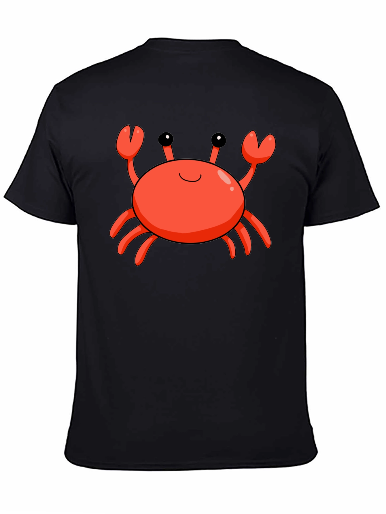 Cartoon Crab Black T-Shirt