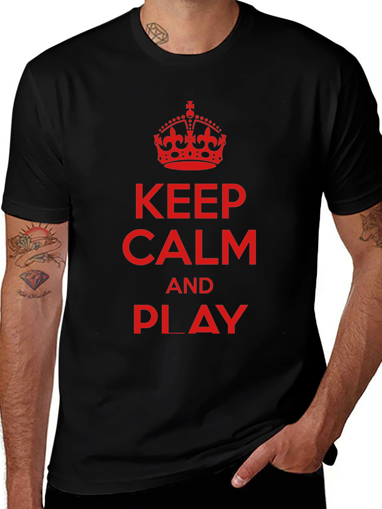 Keep Calm And Play T-Shirt - Black