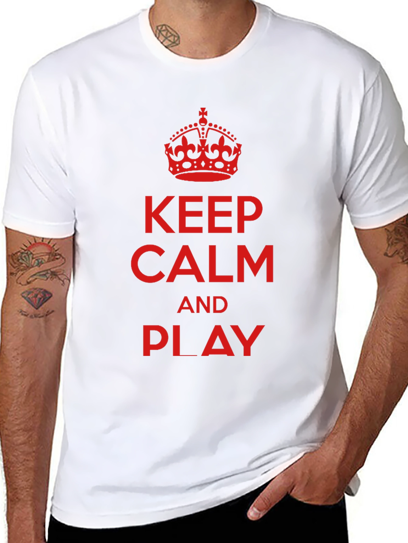 Keep Calm And Play T-Shirt - Black