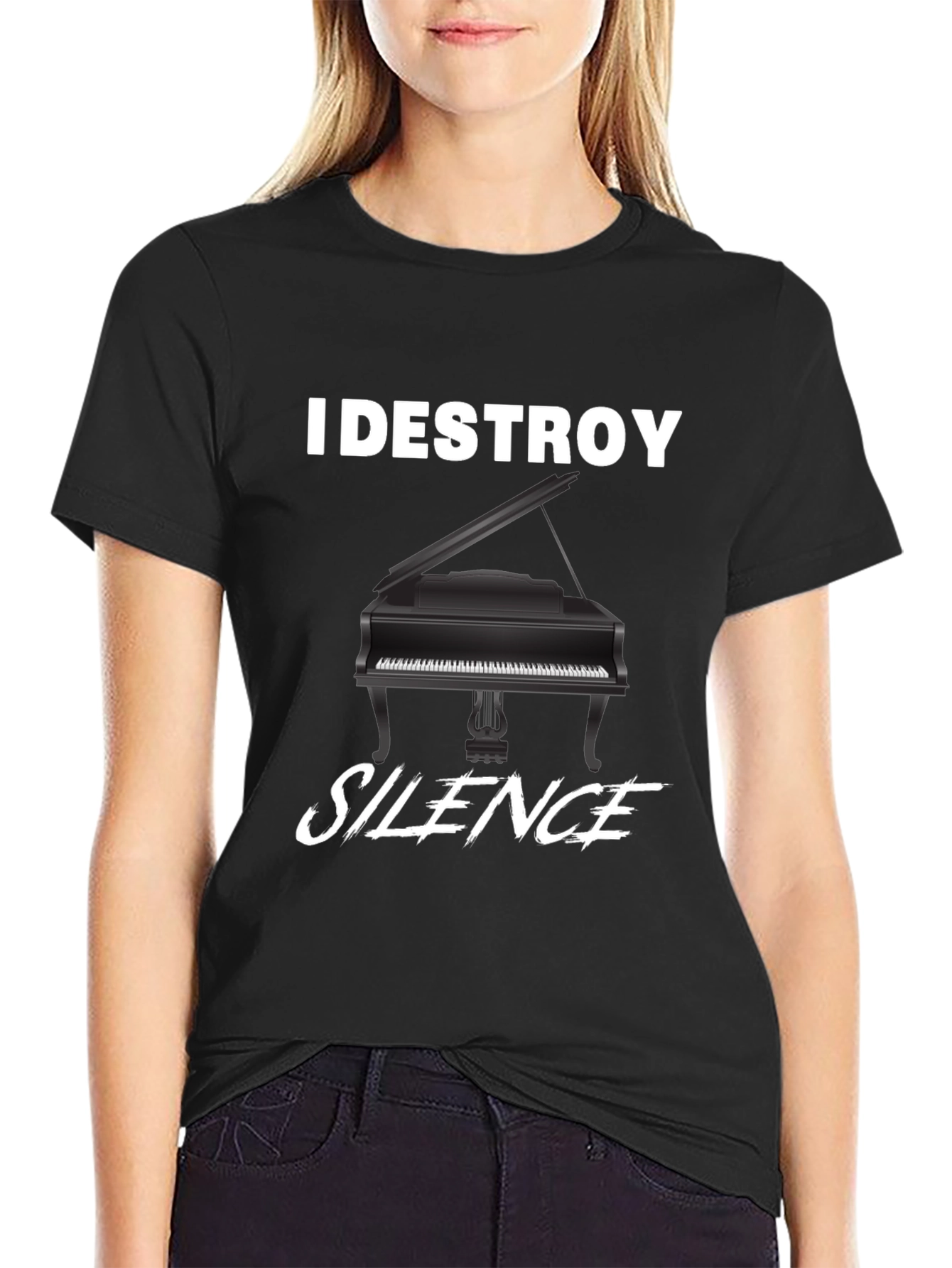I Destroy Silence Piano Graphic T-Shirt