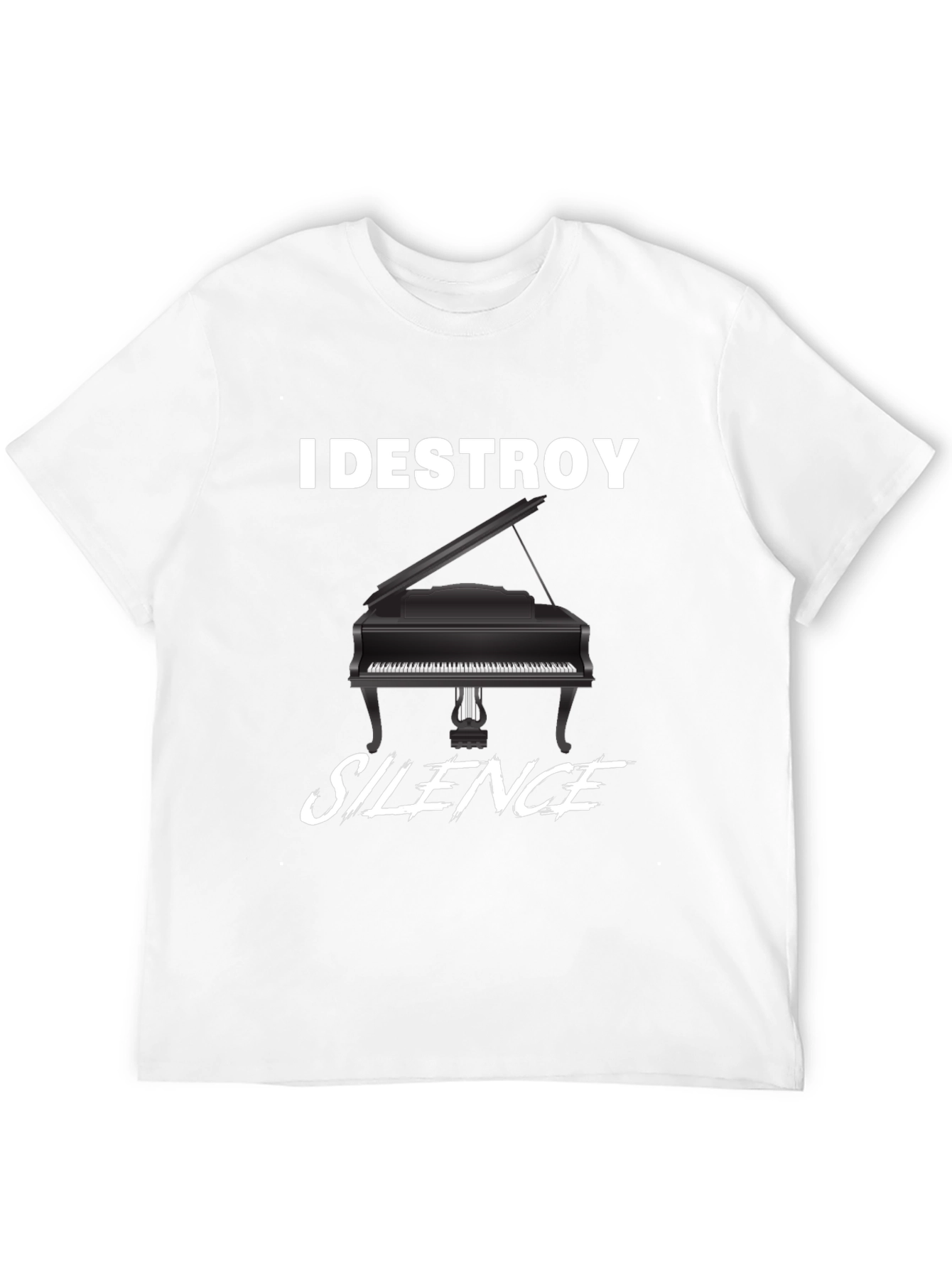 I Destroy Silence Piano Graphic T-Shirt