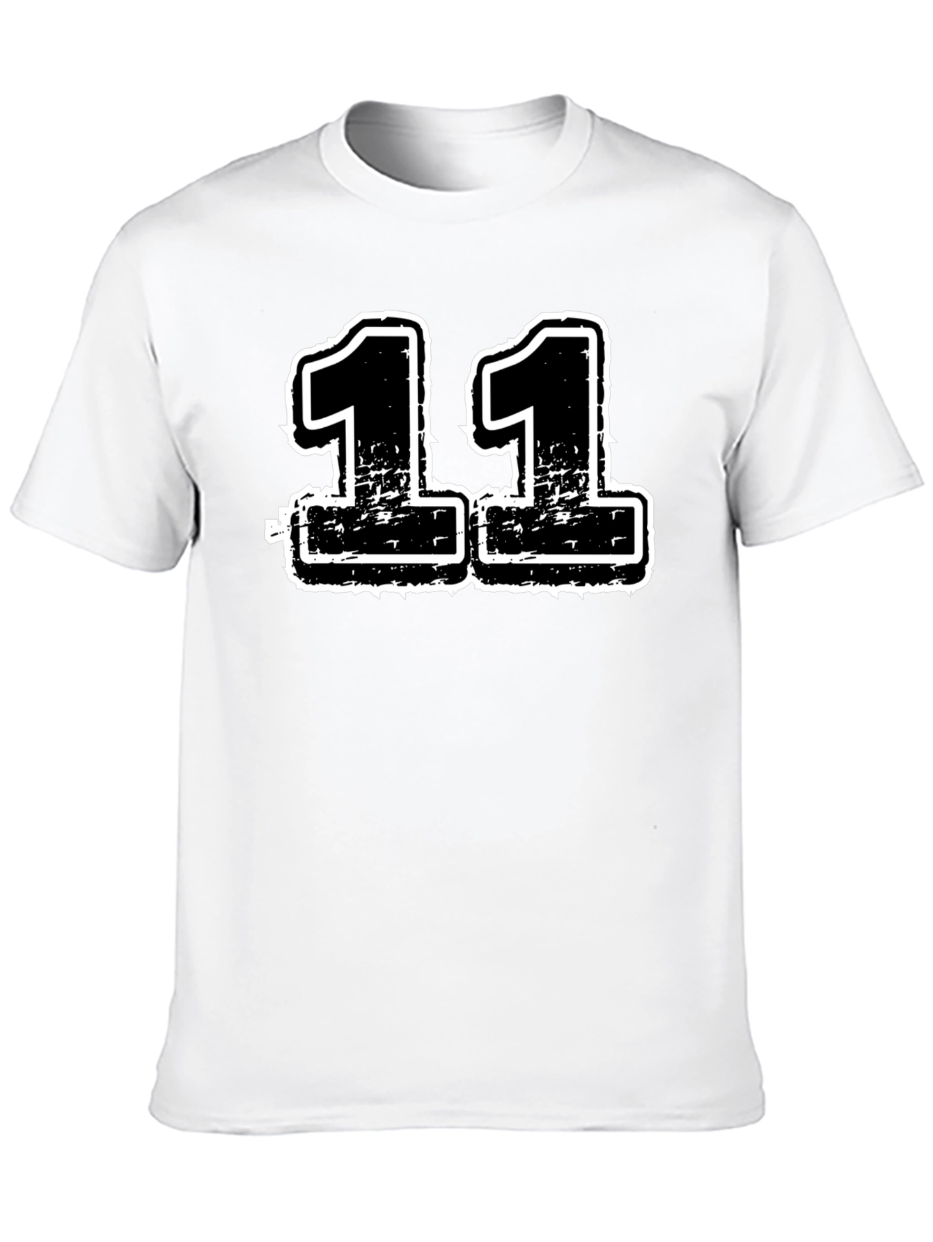 Distressed Number 11 Graphic T-Shirt