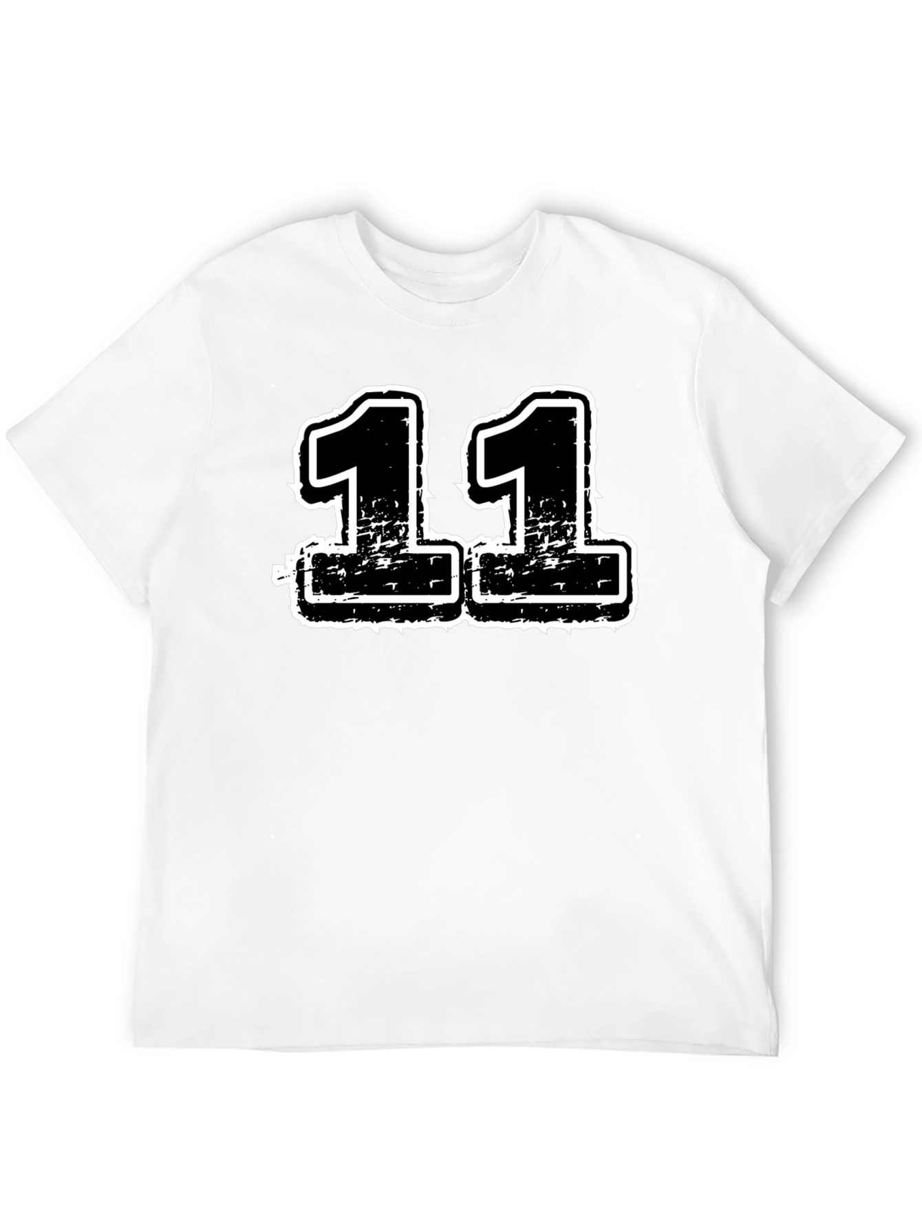 Distressed Number 11 Graphic T-Shirt