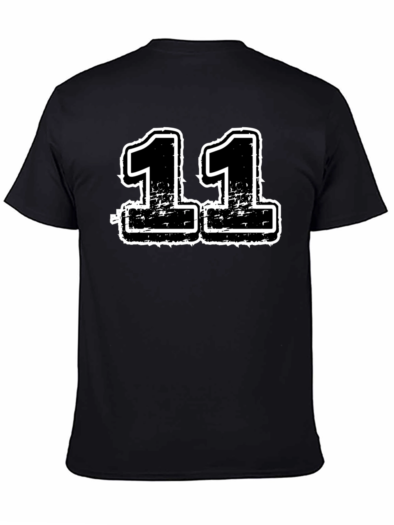 Distressed Number 11 Graphic T-Shirt