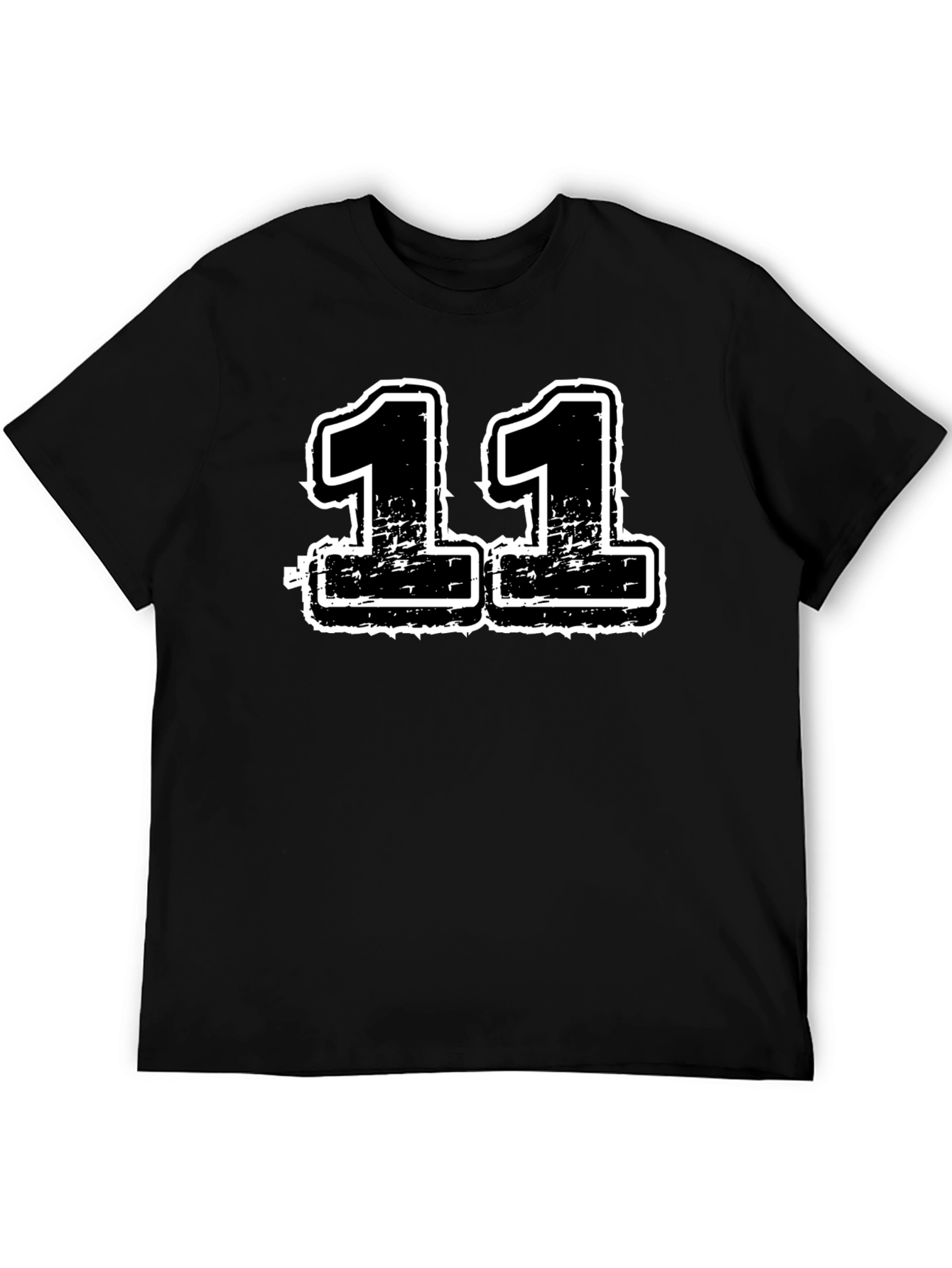Distressed Number 11 Graphic T-Shirt