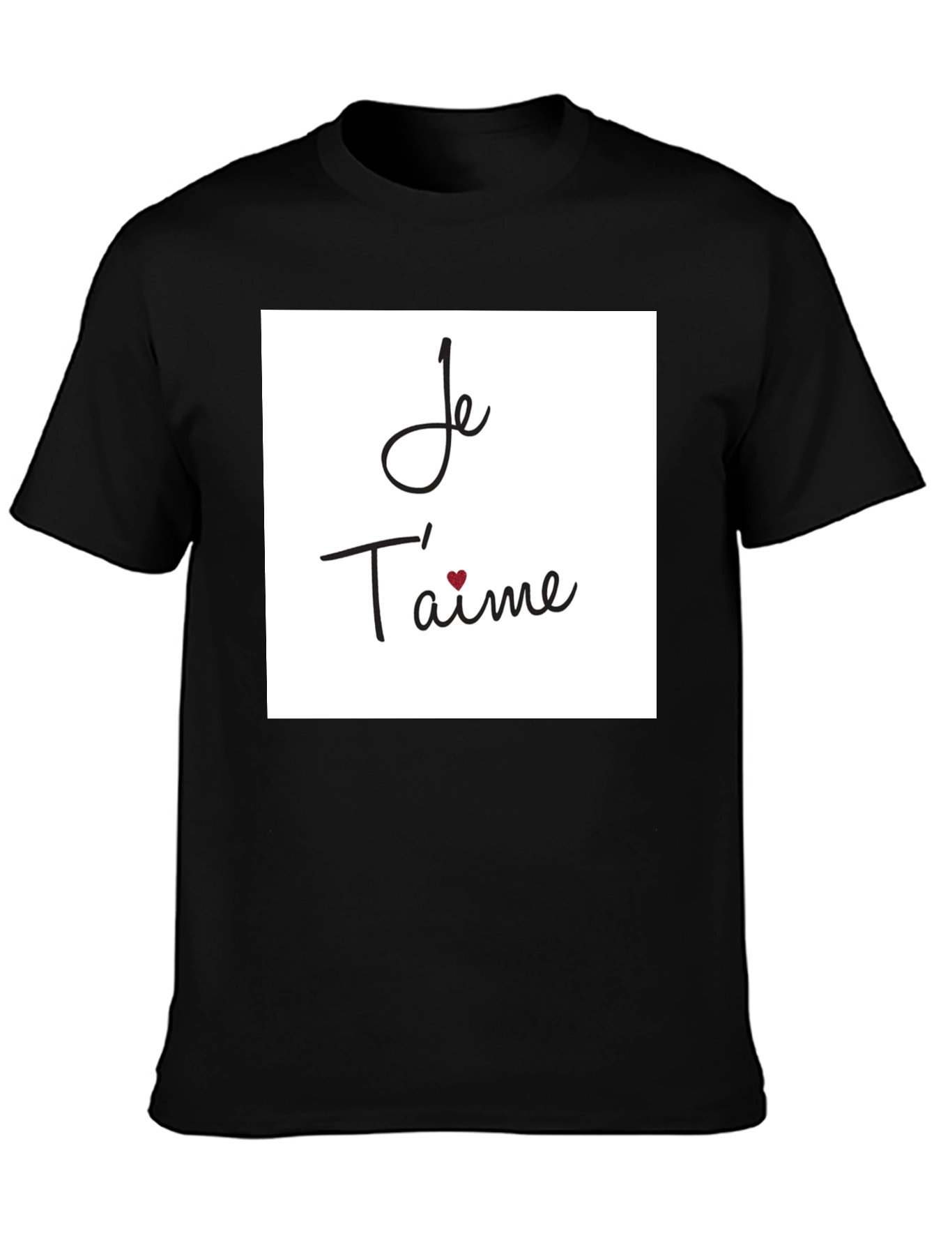 Je Taime Graphic T-Shirt - Black