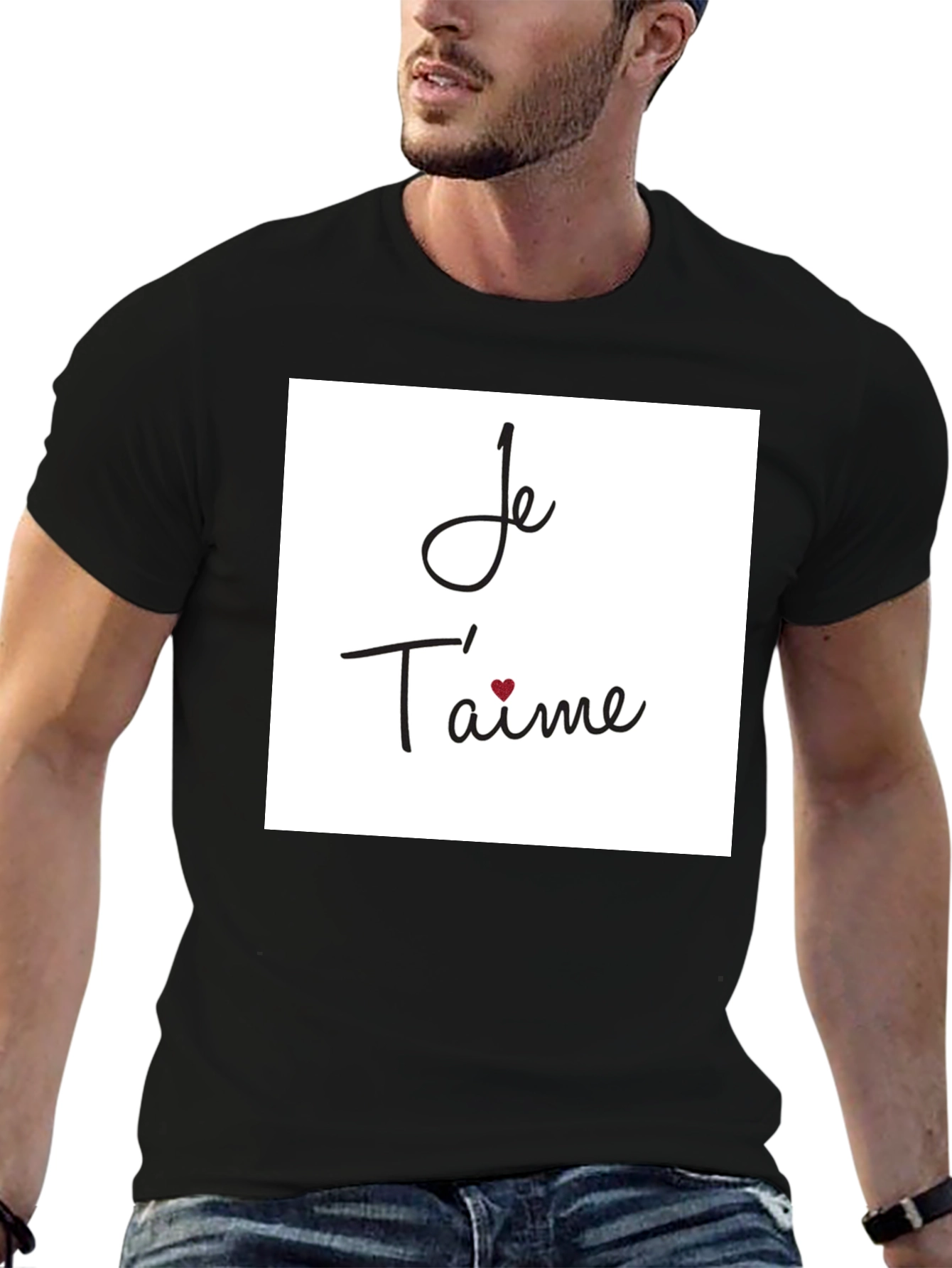 Je Taime Graphic T-Shirt - Black
