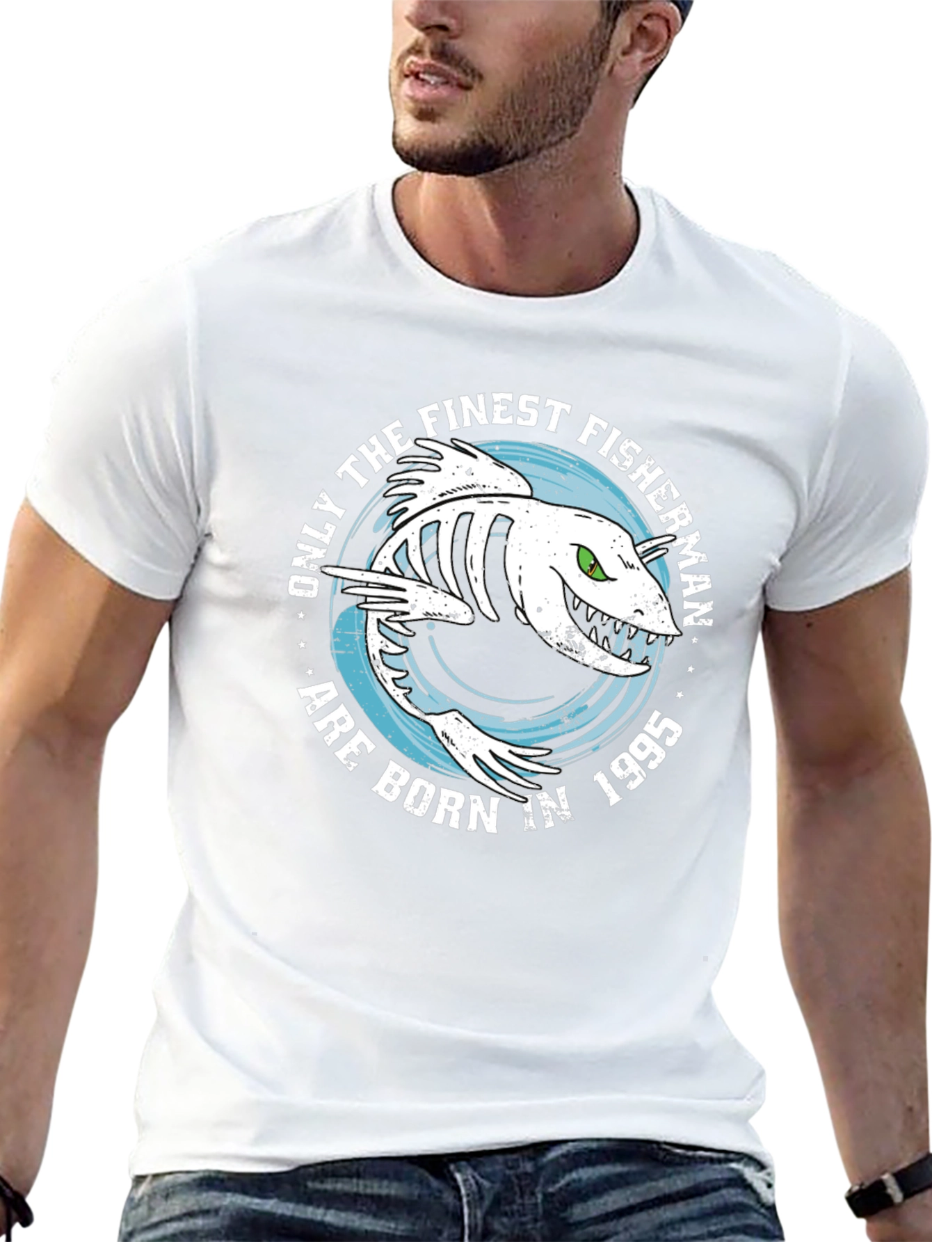 Finest Fisherman 1995 Black Graphic Tee
