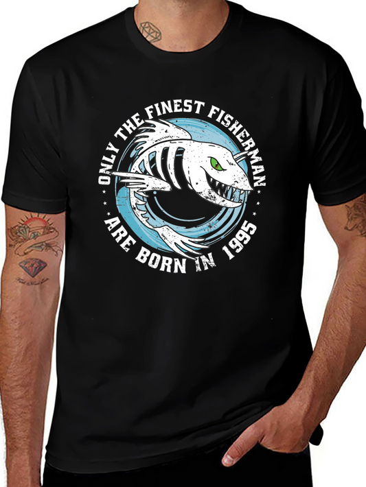 Finest Fisherman 1995 Black Graphic Tee