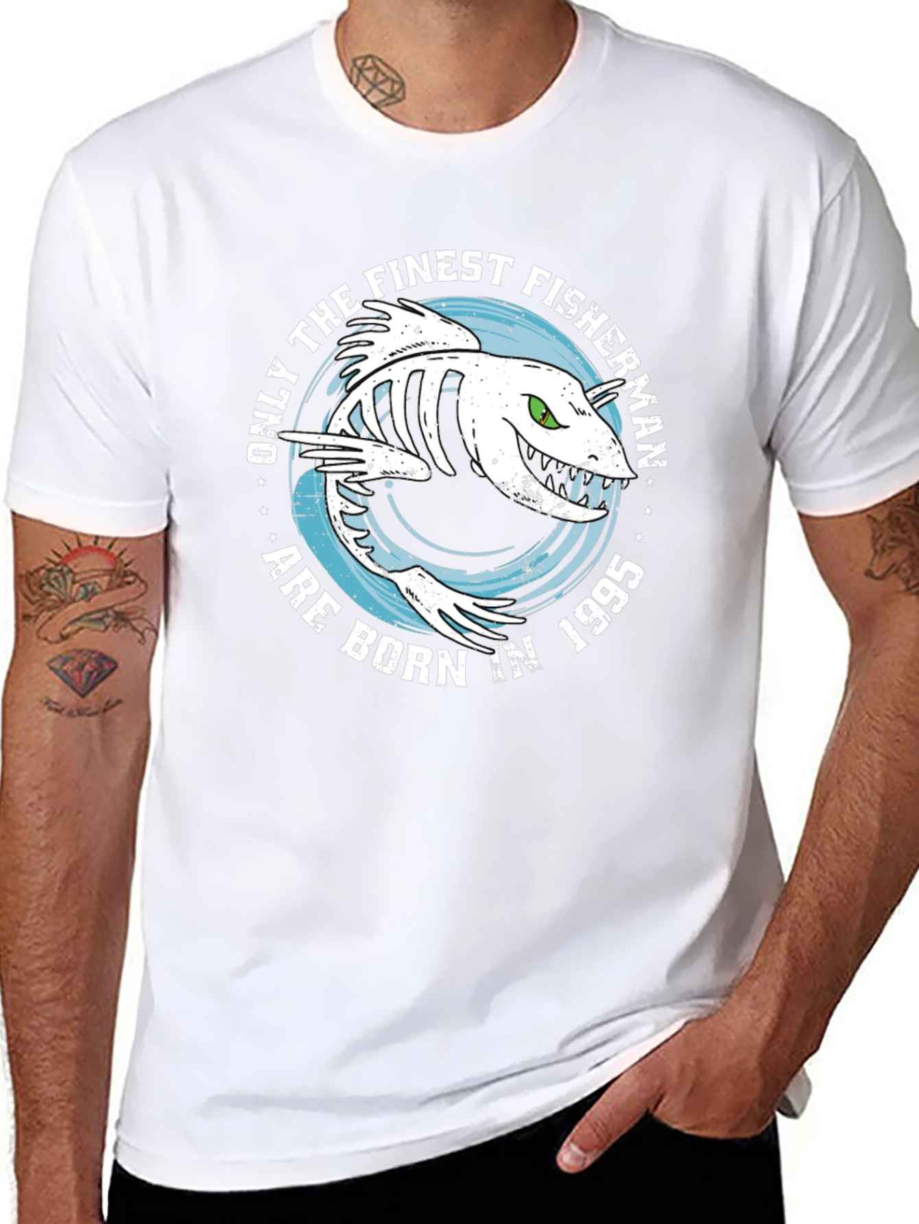 Finest Fisherman 1995 Black Graphic Tee