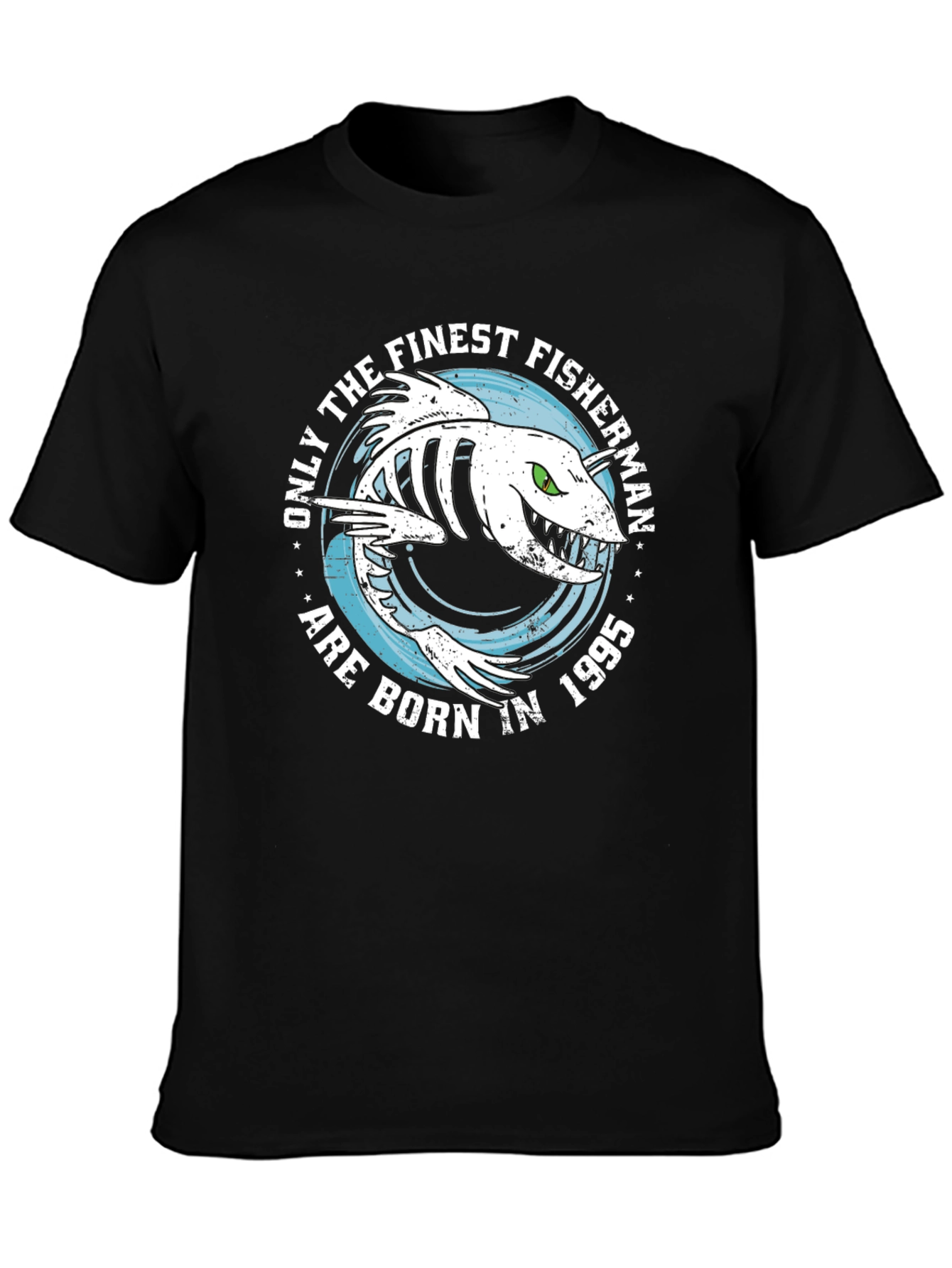 Finest Fisherman 1995 Black Graphic Tee