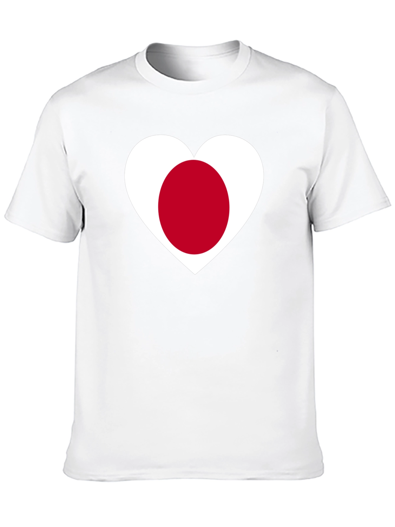 Japanese Flag Heart T-Shirt - Black Cotton Tee