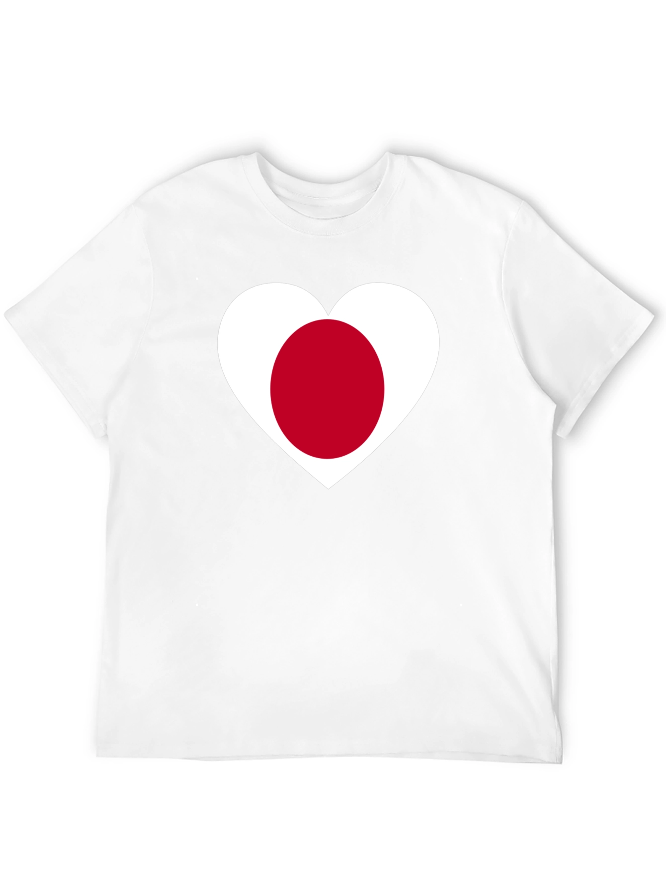 Japanese Flag Heart T-Shirt - Black Cotton Tee