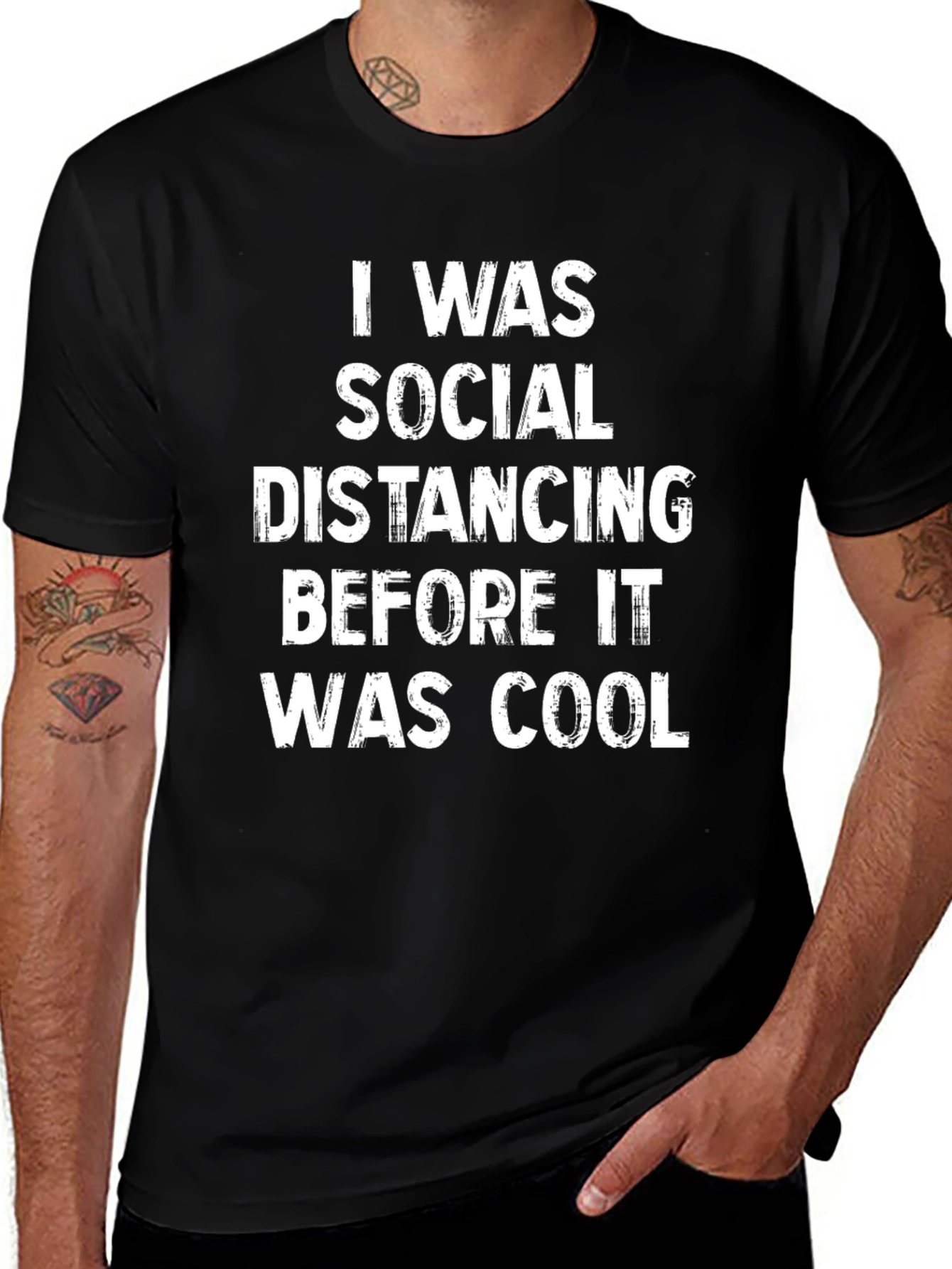 Social Distancing Funny Graphic T-Shirt