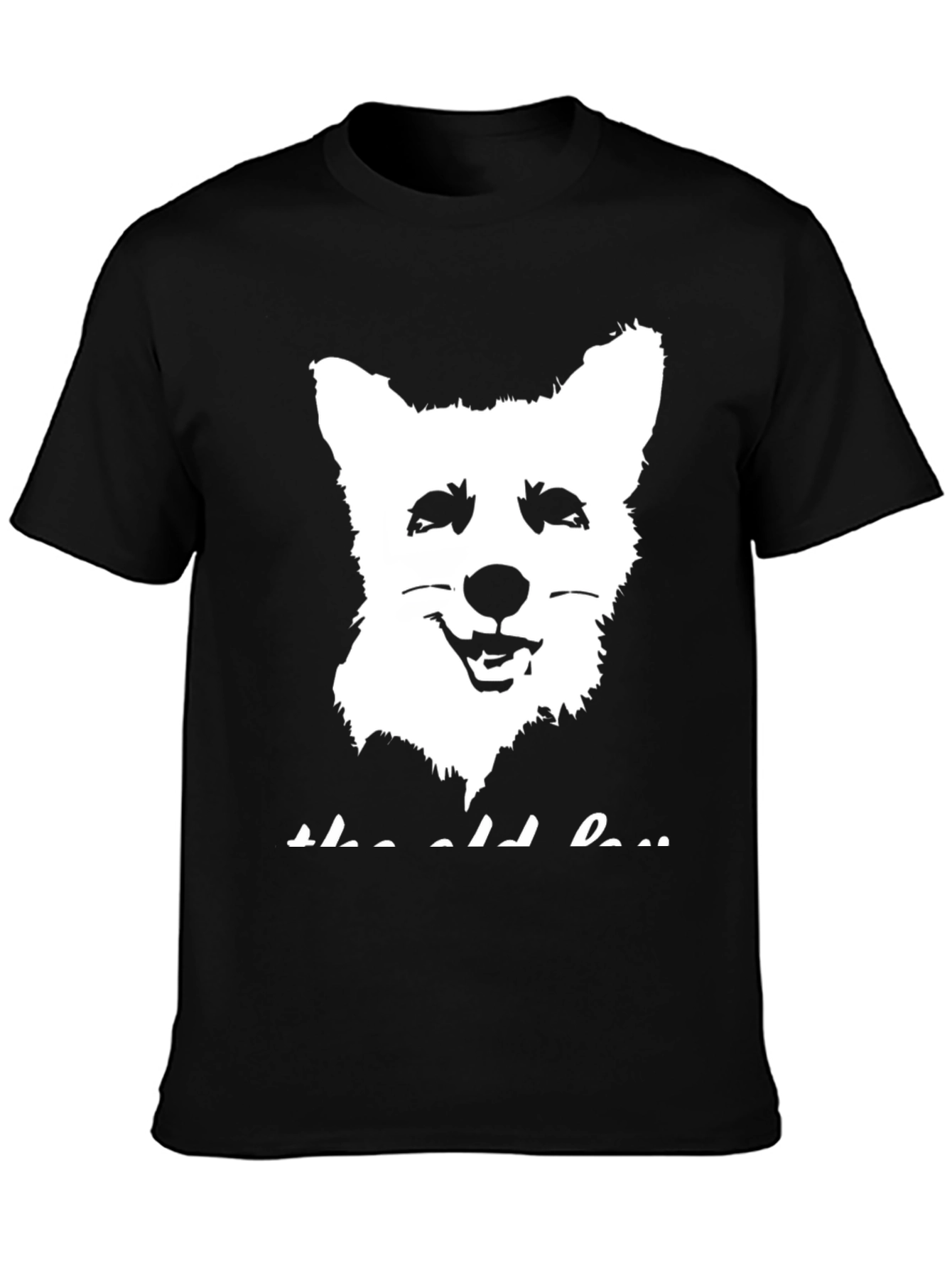 Corgi Dog Graphic Print Black T-Shirt