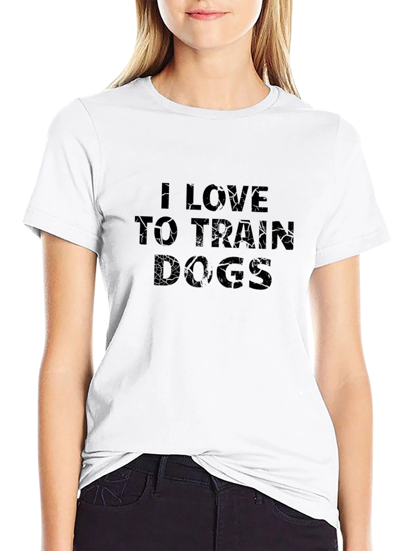 I Love To Train Dogs Black Graphic Tee