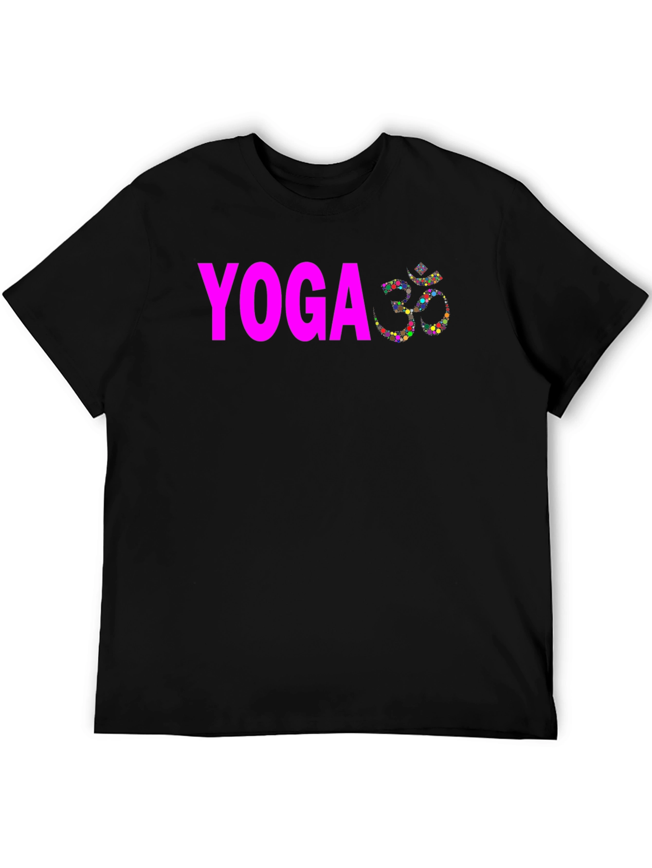 Yoga Om Symbol T-Shirt - Black Cotton Blend Tee