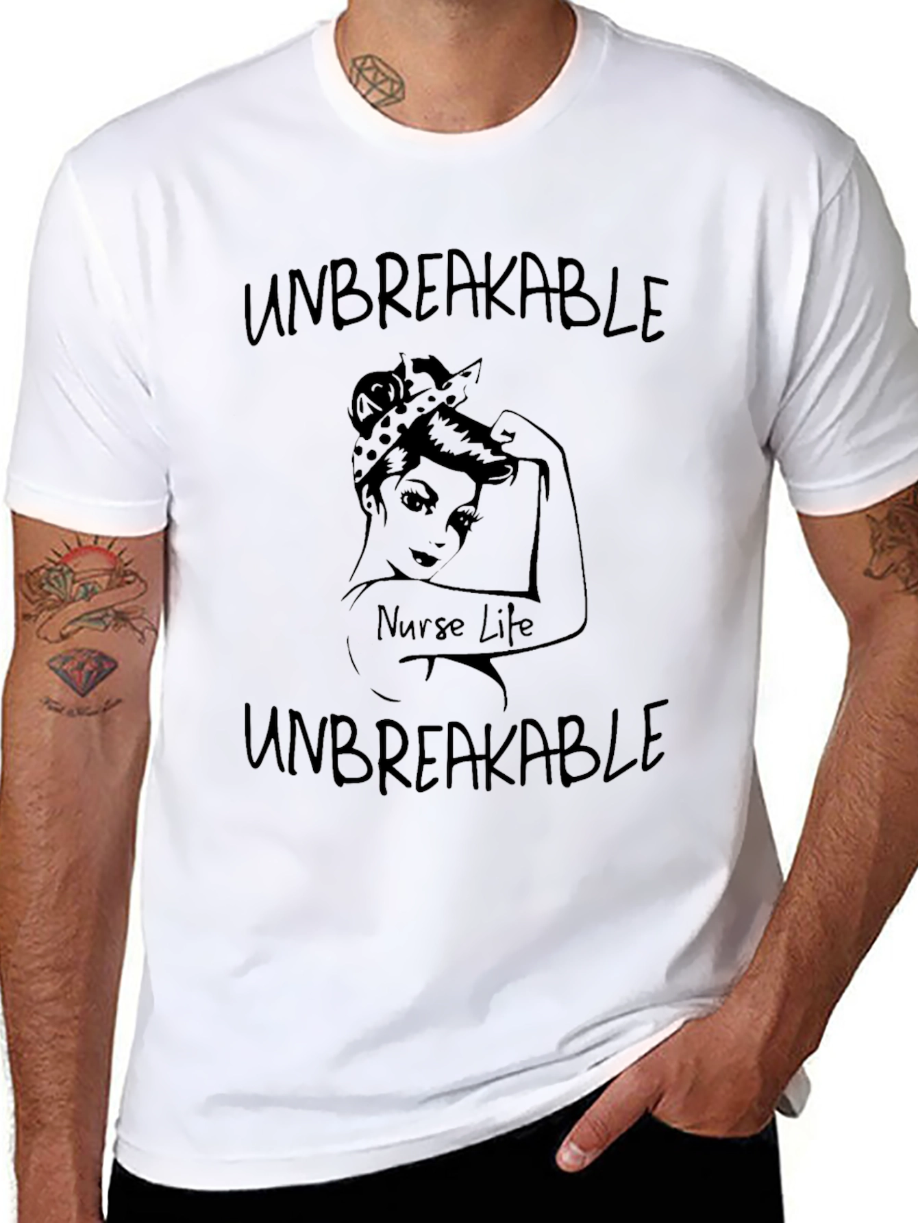Unbreakable Nurse Life Graphic T-Shirt