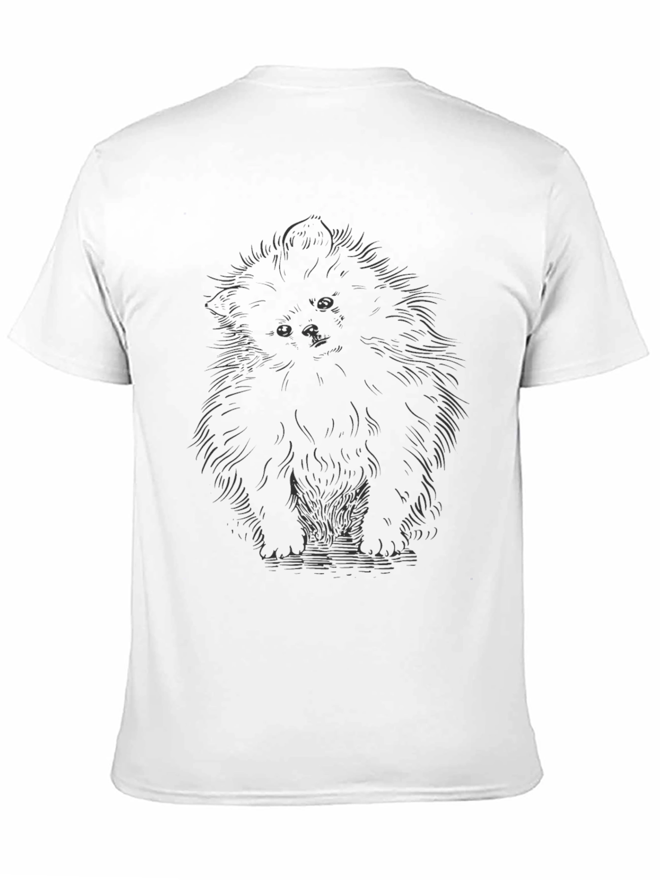 Cute Puppy Dog Graphic Print Black T-Shirt