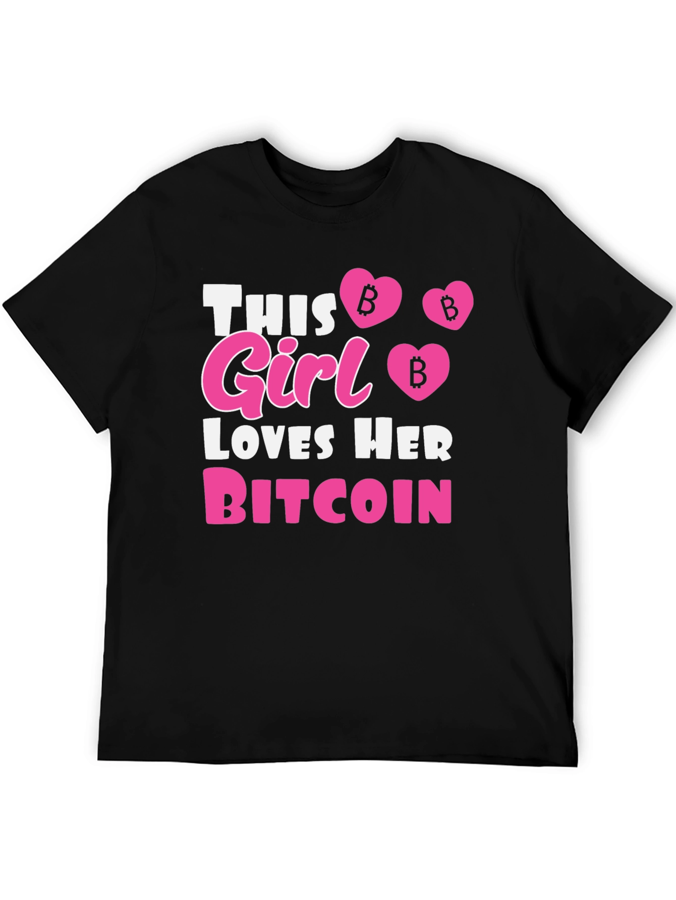 This Girl Loves Her Bitcoin Black T-Shirt