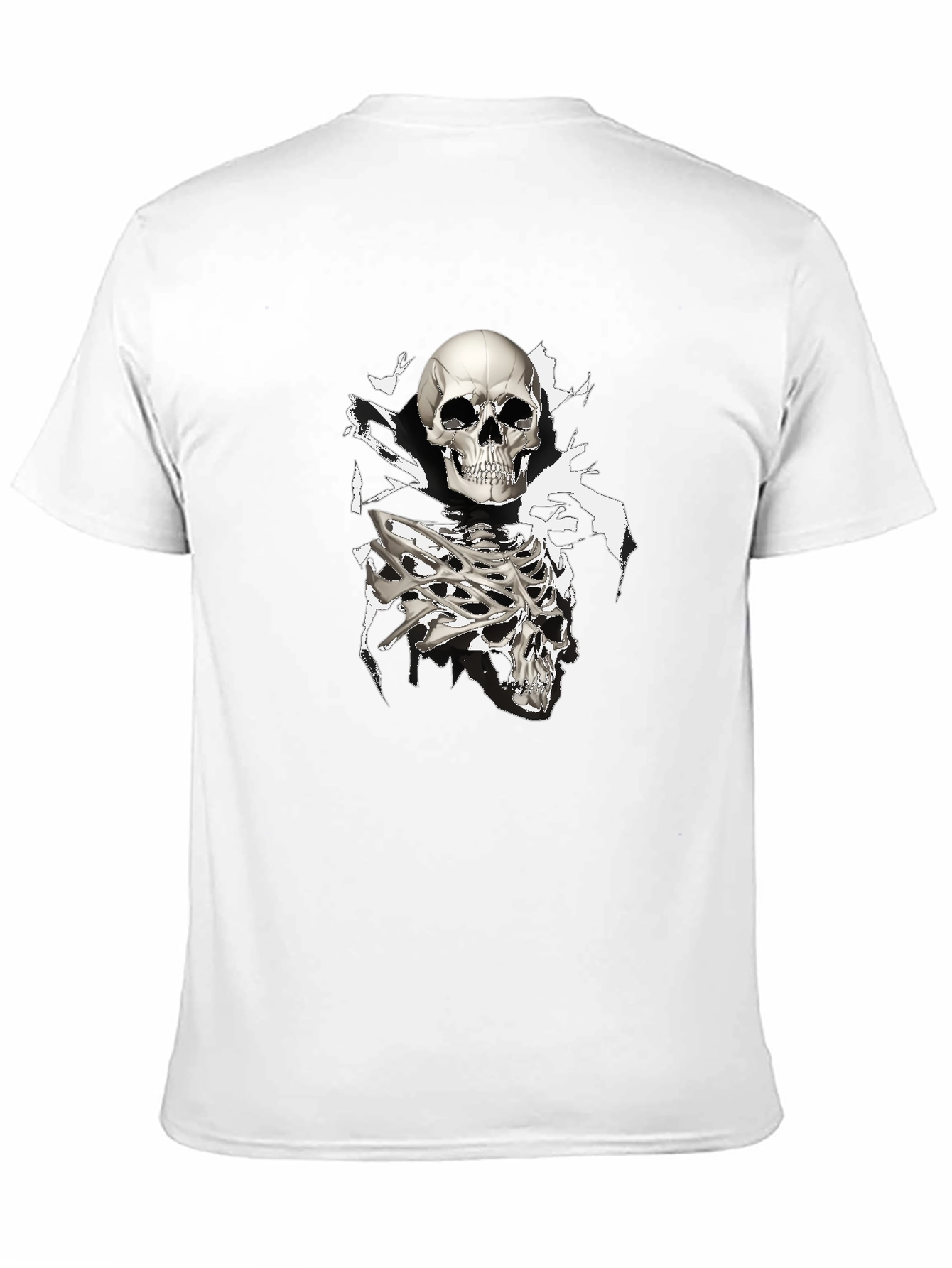 Skull & Ribcage Graphic Black T-Shirt