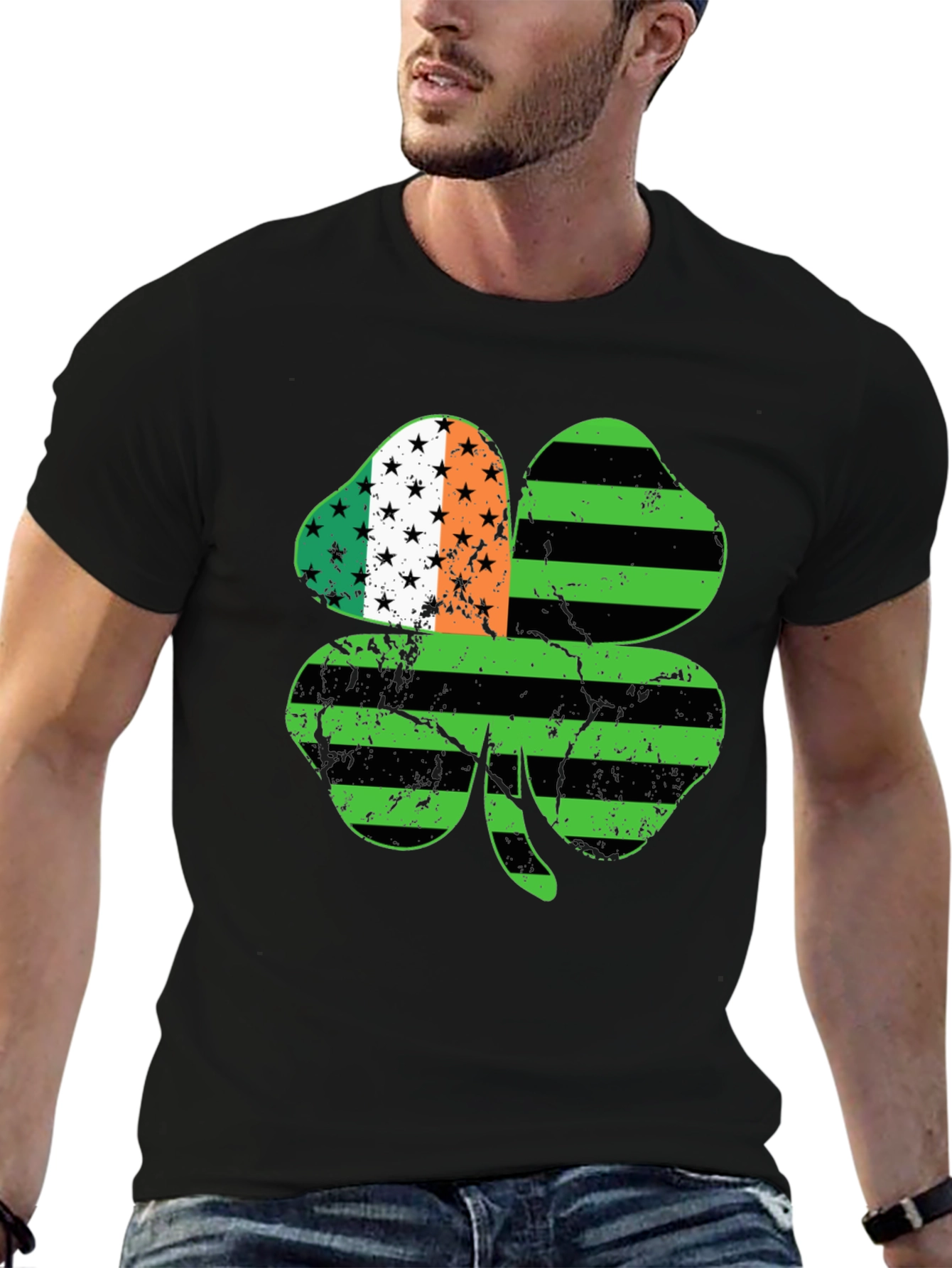 Irish American Flag Clover T-Shirt