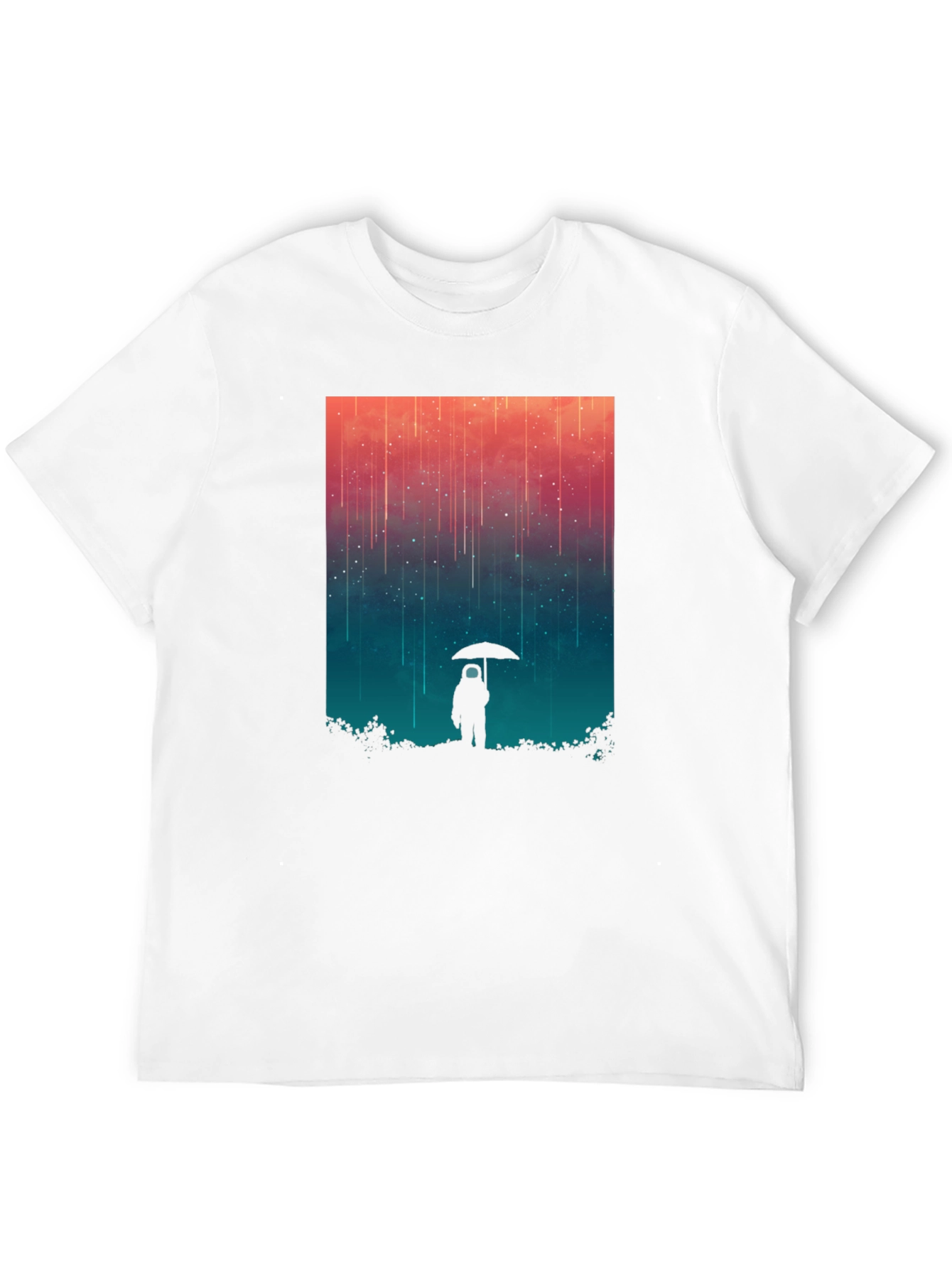 Cosmic Rain T-Shirt - Black Graphic Tee