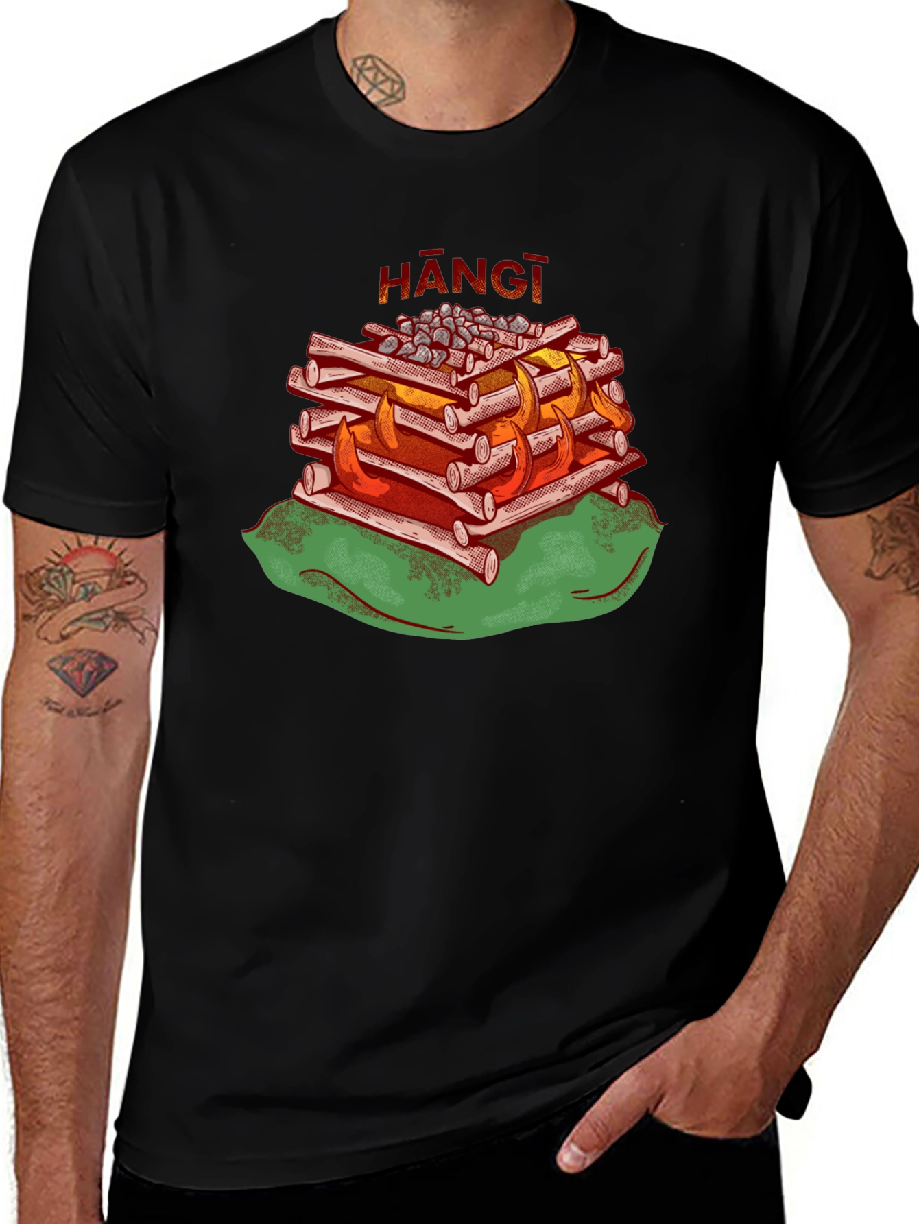Hangi T-Shirt - Maori Food Design
