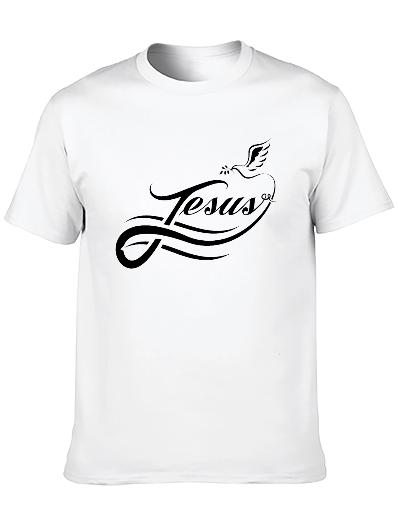 Jesus Dove Black Graphic Tee - Stylish Christian Apparel