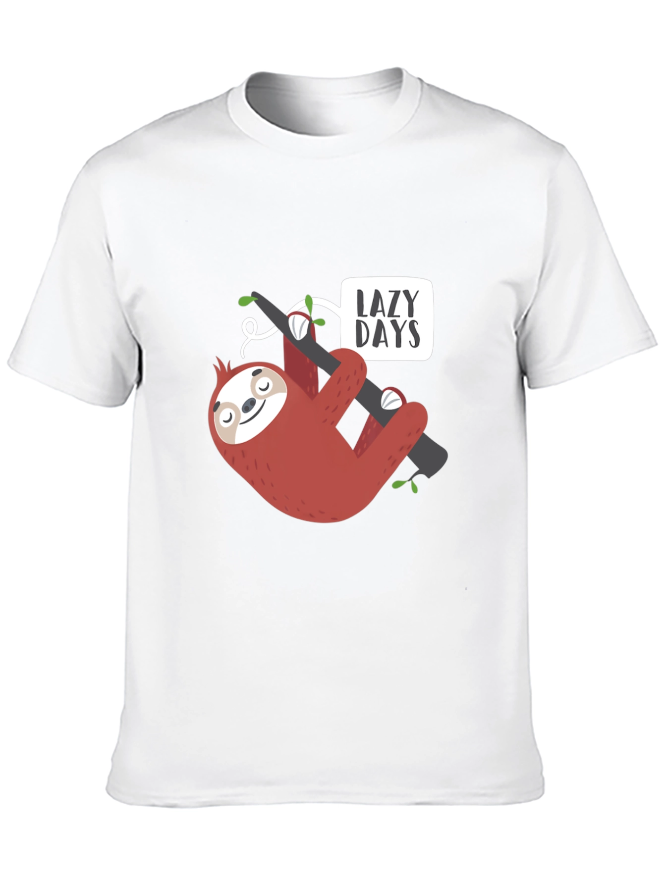 Lazy Days Sloth Graphic Tee - Relaxed Fit