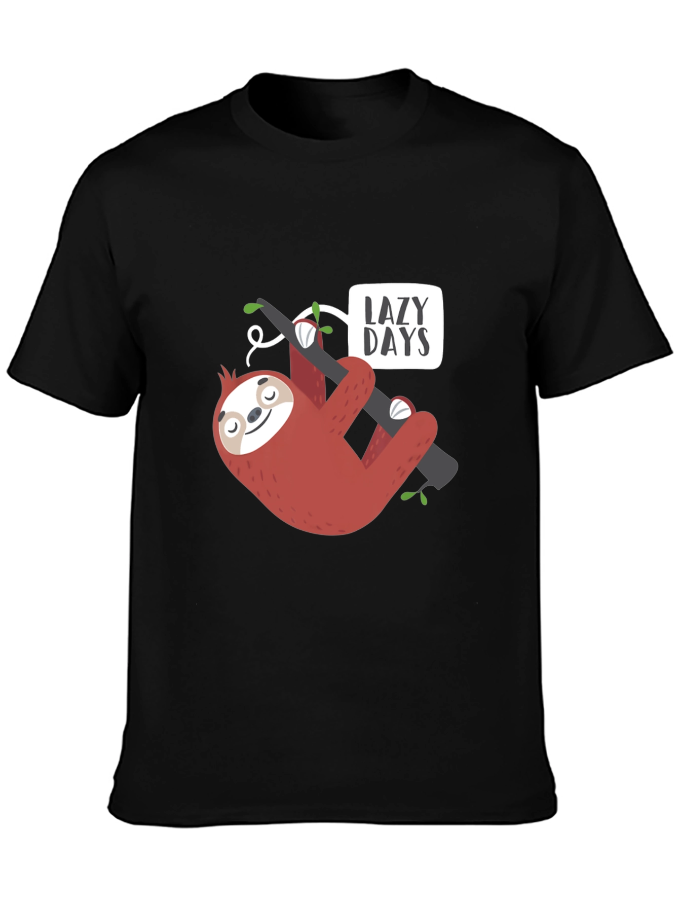 Lazy Days Sloth Graphic Tee - Relaxed Fit