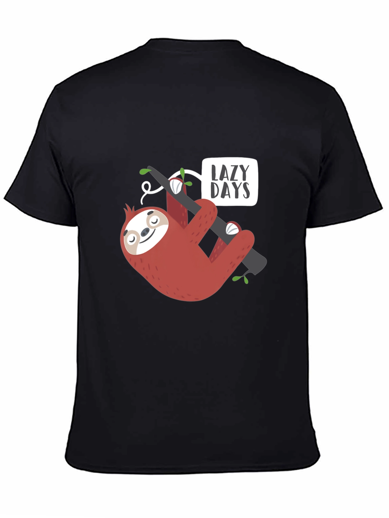 Lazy Days Sloth Graphic Tee - Relaxed Fit
