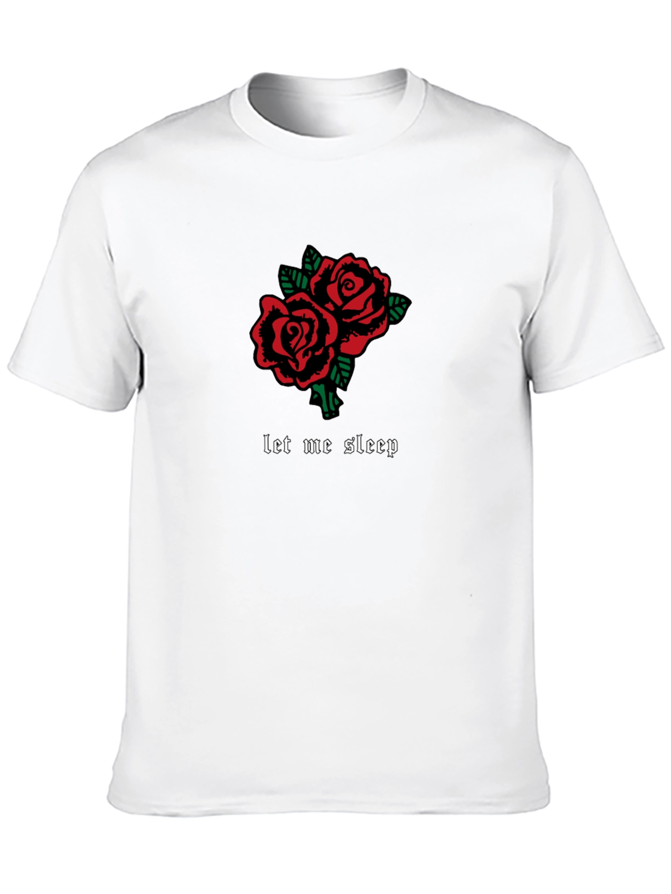 Roses Graphic Tee - Let Me Sleep Black T-Shirt