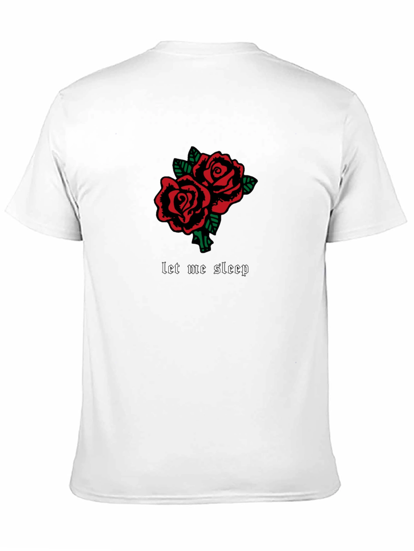 Roses Graphic Tee - Let Me Sleep Black T-Shirt