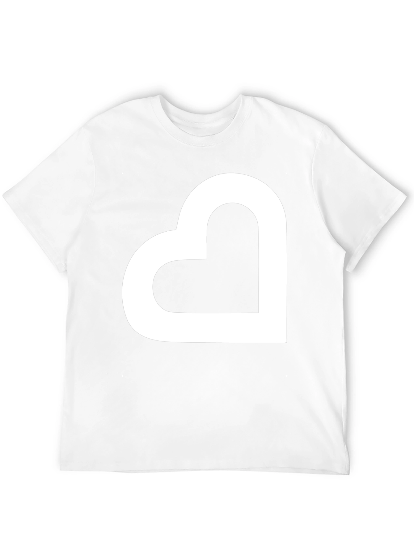 Modern Heart Graphic Tee - Black Casual Shirt