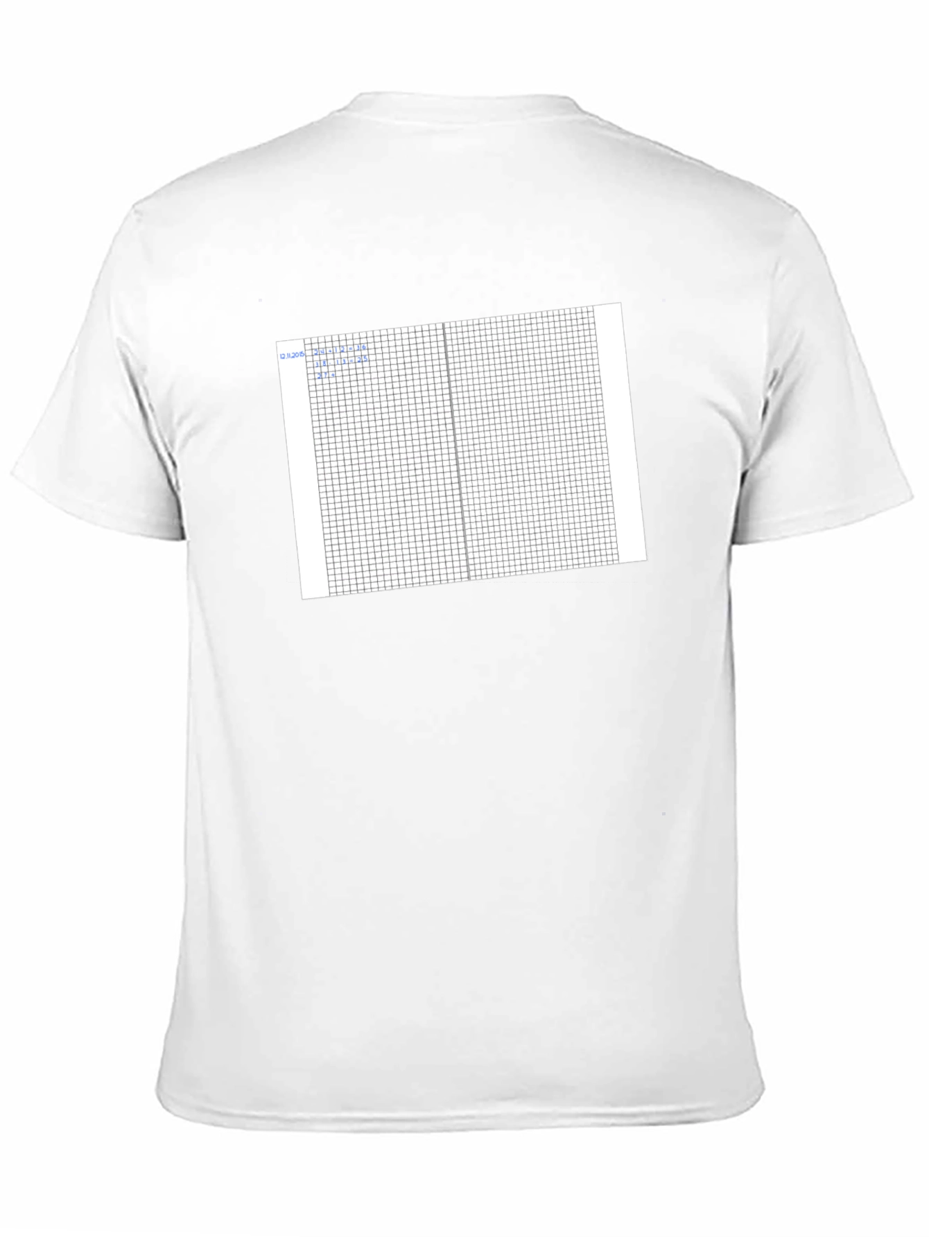 Graph Paper Tee - Grid Pattern Comfort